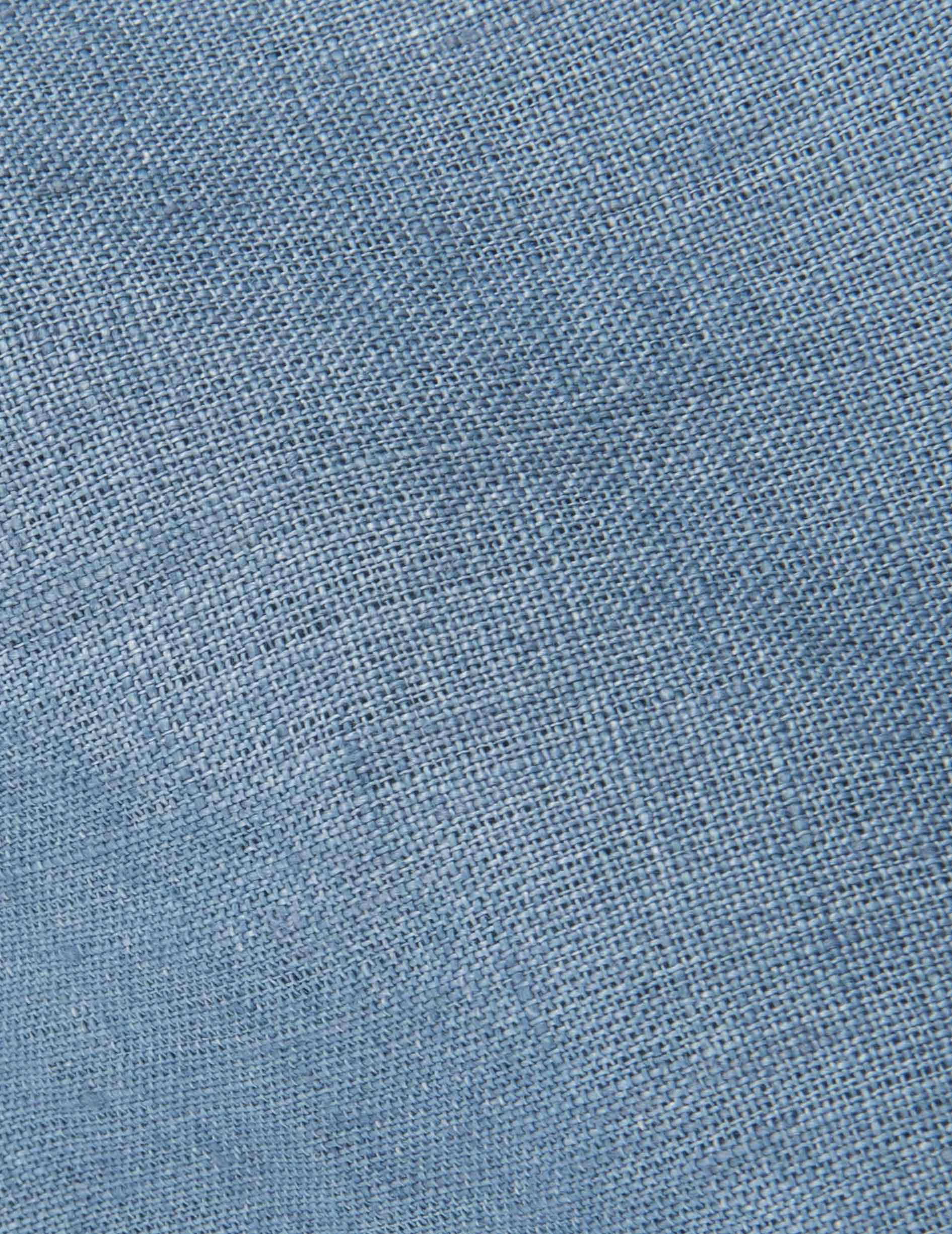 Blue linen Auguste shirt - Lin - Français Collar