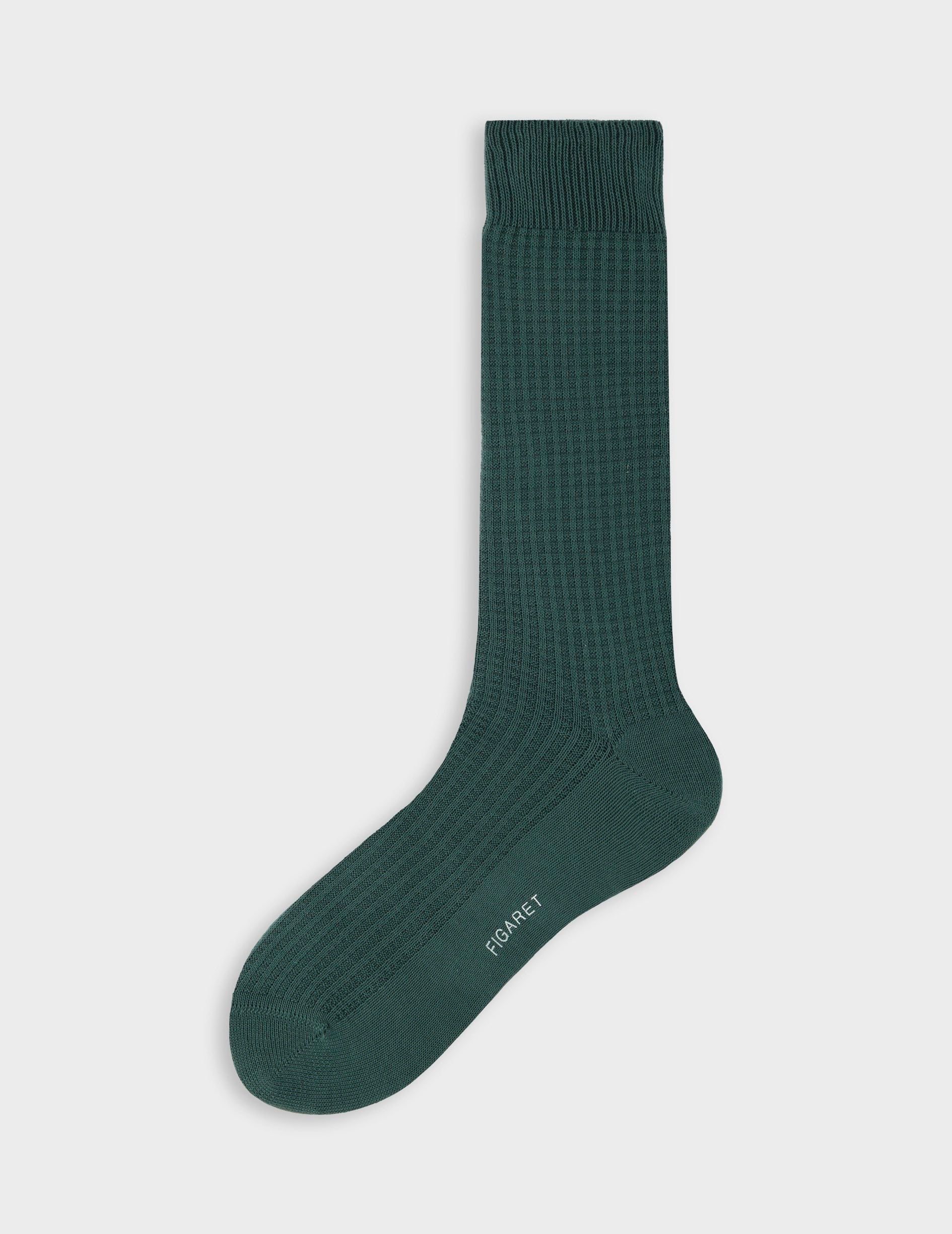 Green honeycomb cotton socks