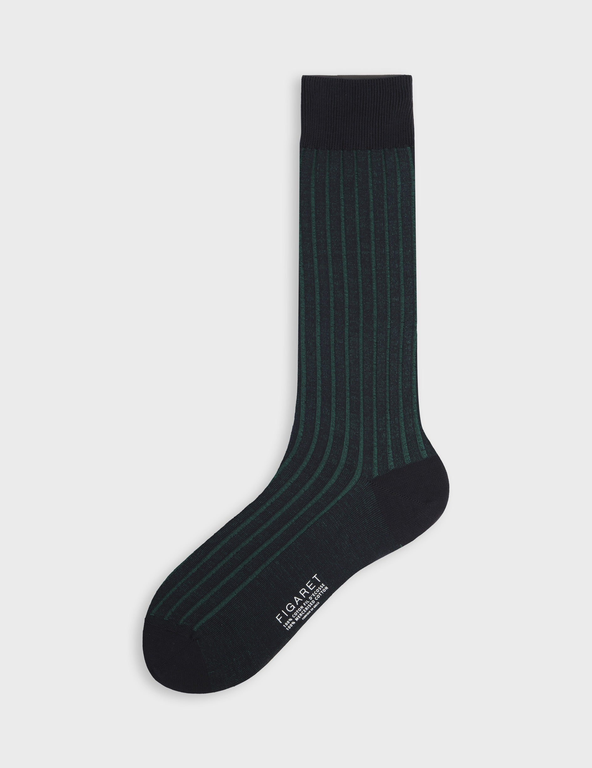 Vanised green Scottish cotton thread socks