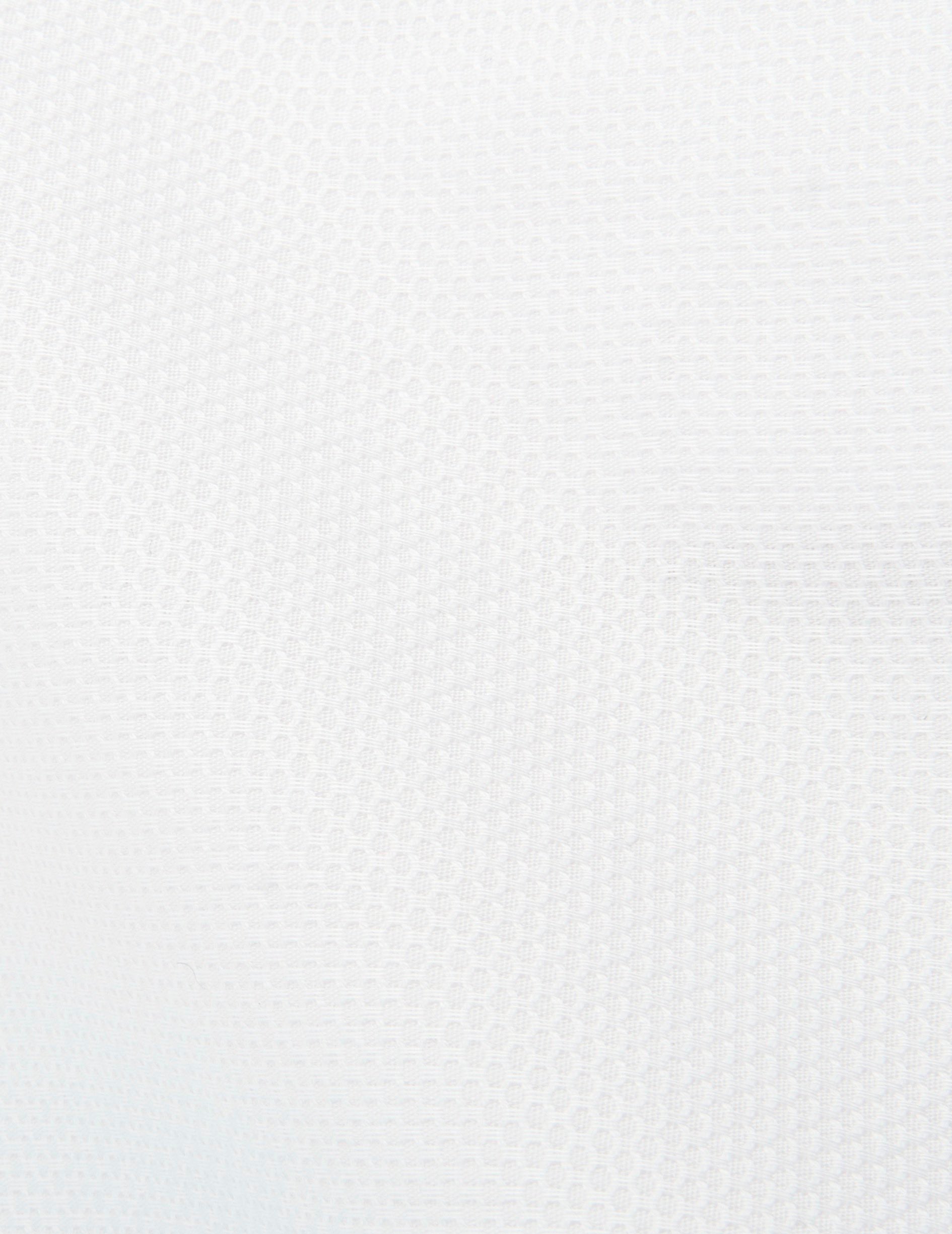 Carl white shirt - Dobby - Open straight Collar