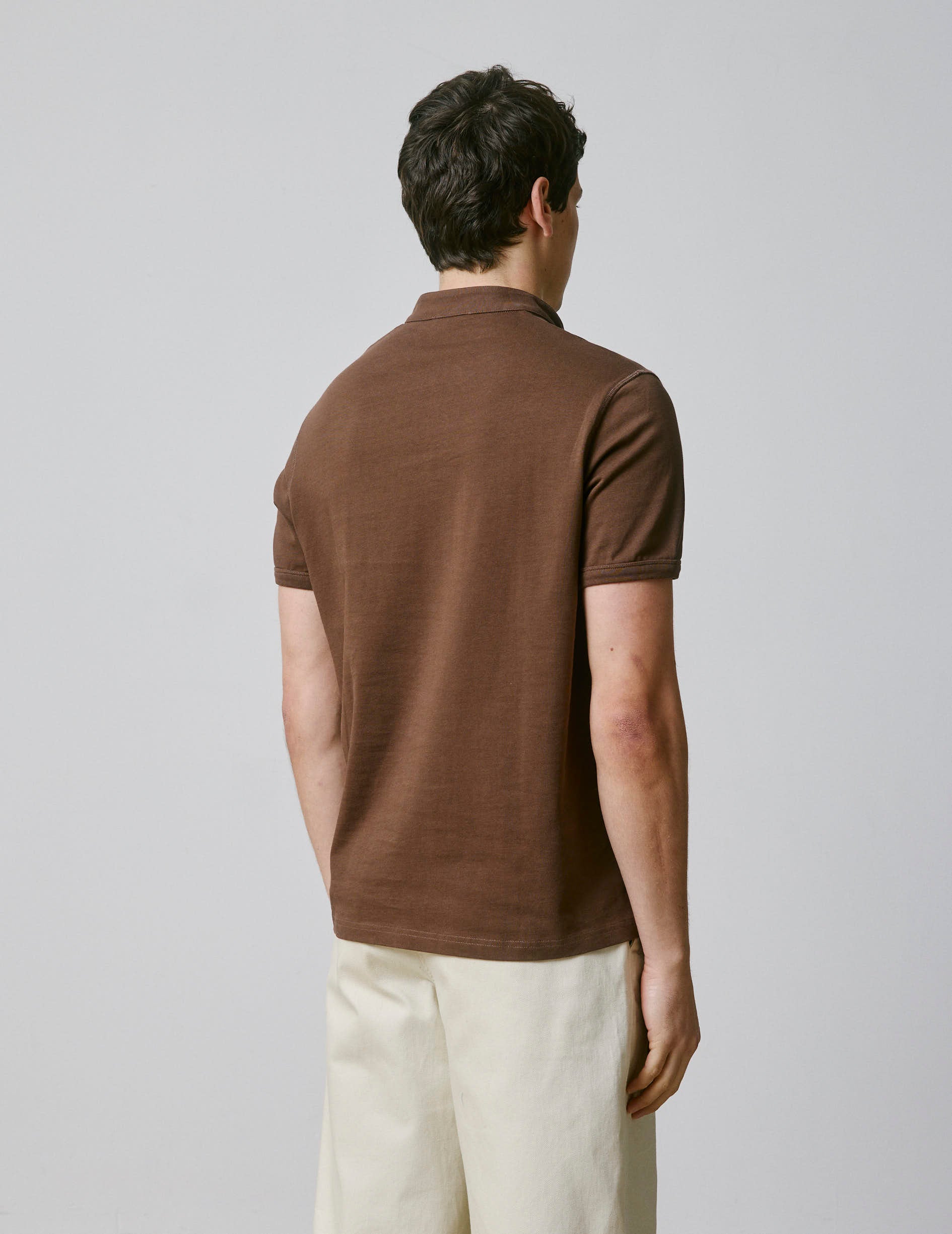 Charly dark brown cotton T-shirt