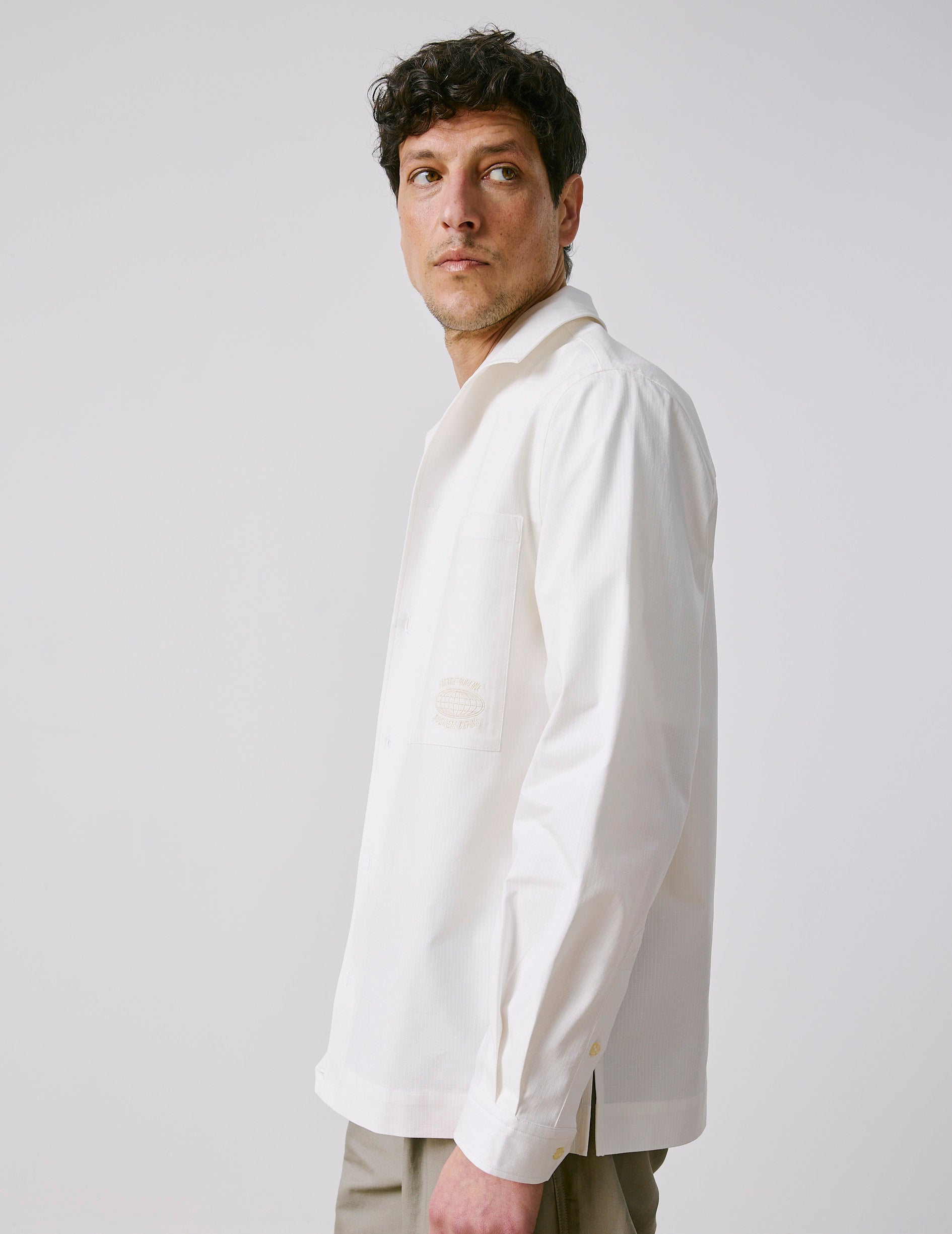 White Delta shirt - Ripstop - Delta Collar