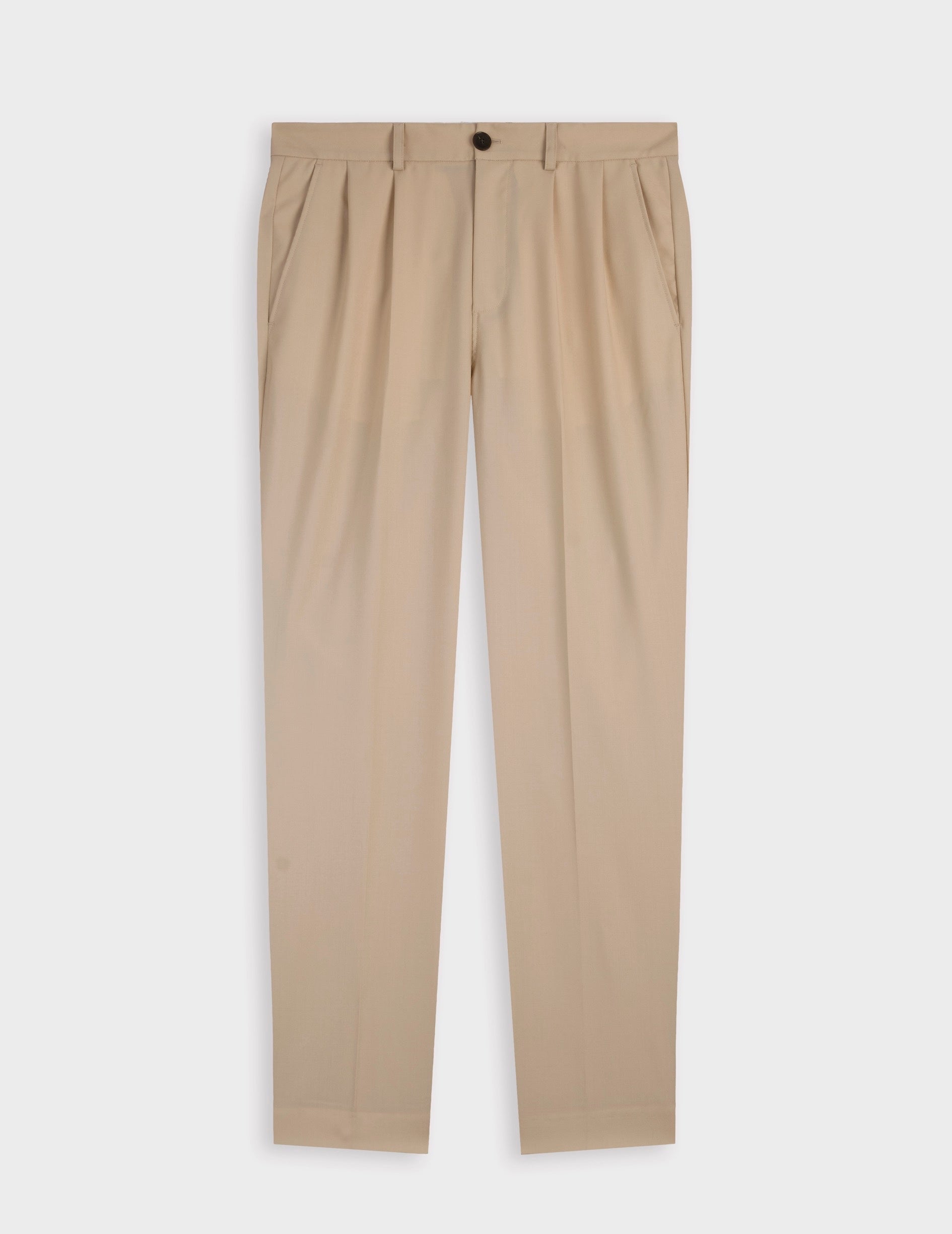 Driss suit pants in beige virgin wool