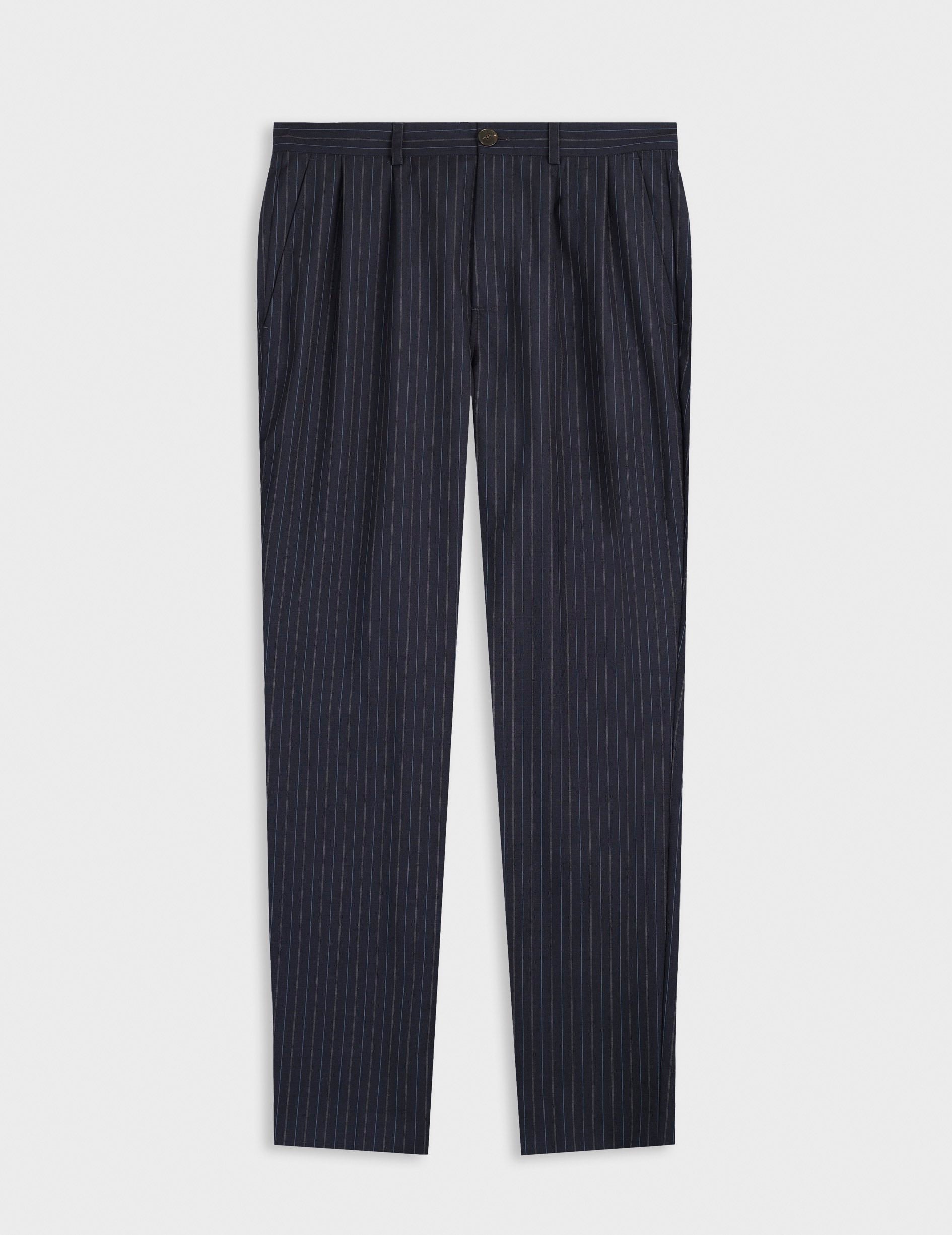 Driss navy virgin wool suit pants