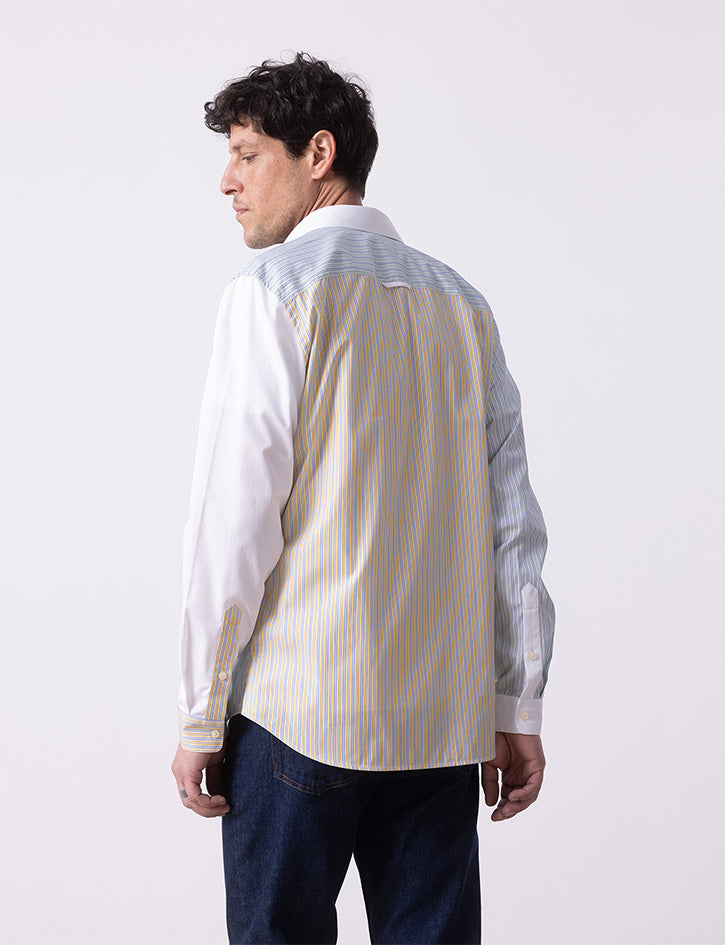 Harry Striped green Fun shirt - Poplin - American Collar