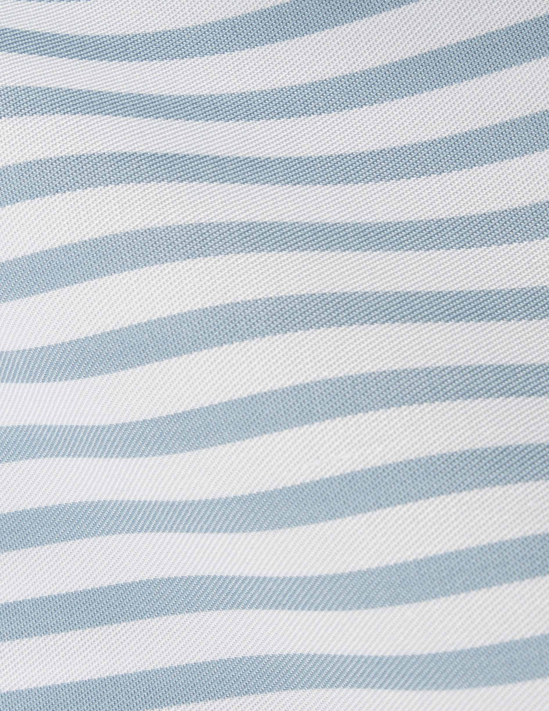 Blue lyocell Innaée shirt with hidden button placket - Twill - Droit montant pointe Collar