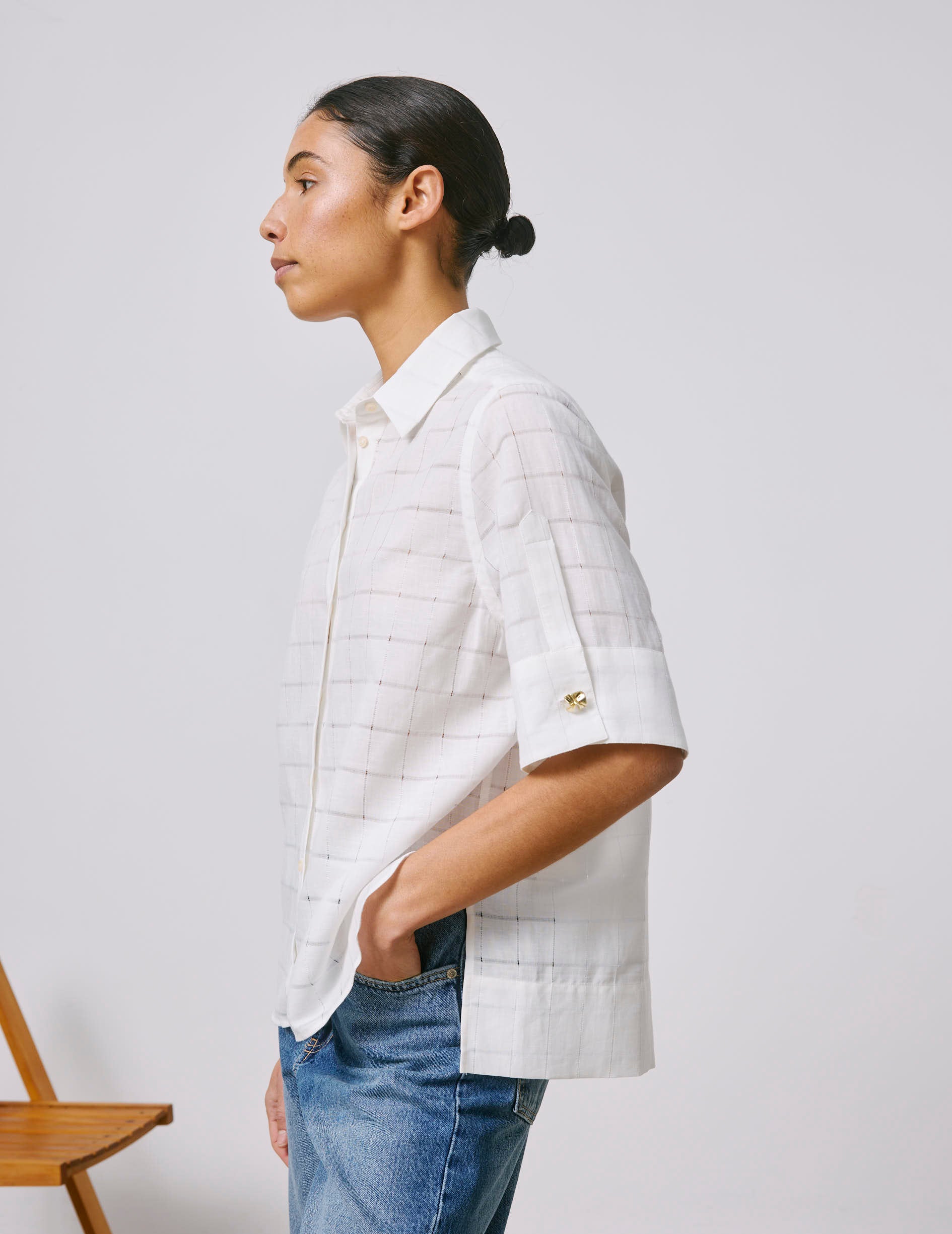 Ecru Jane shirt - Openwork - Shirt Collar