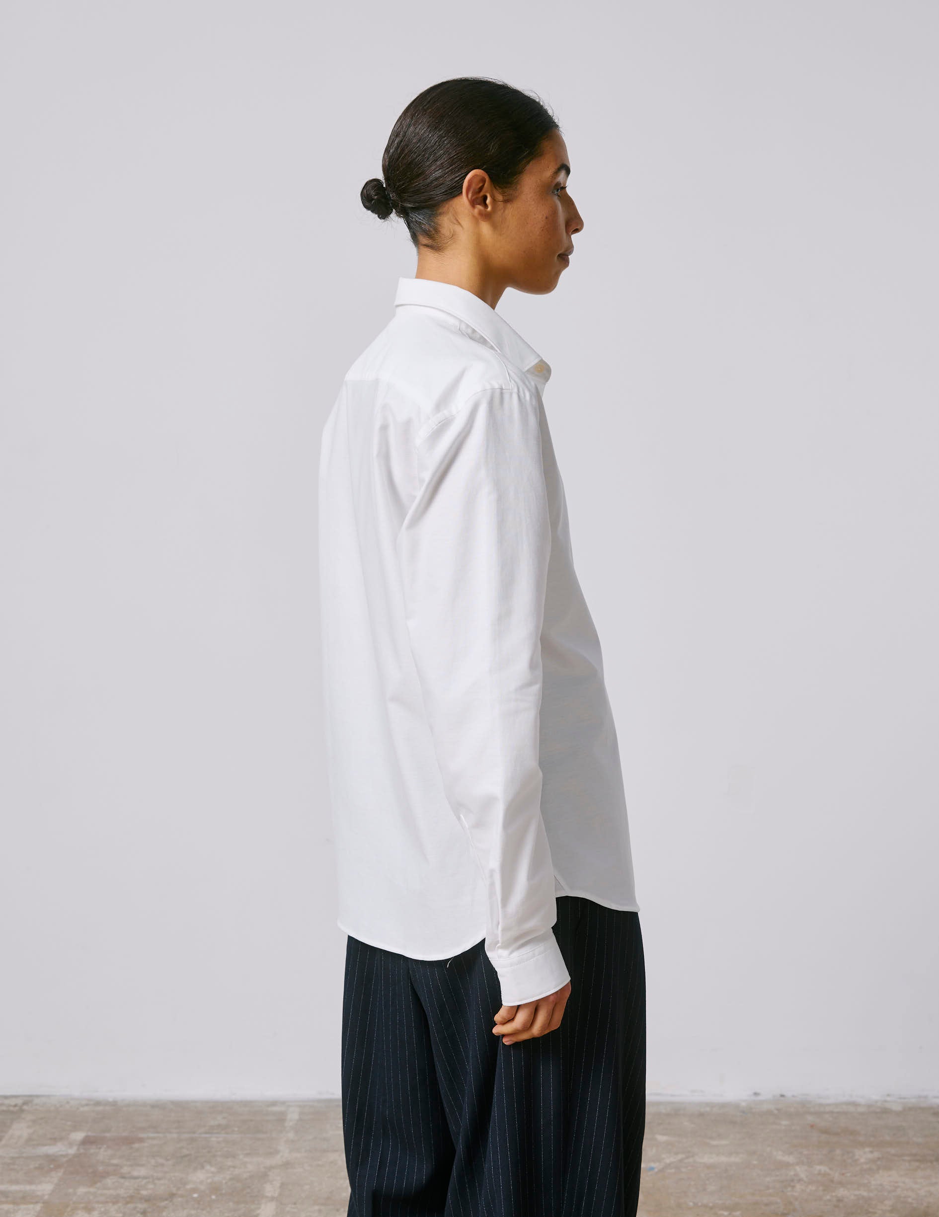 Unisex white “Je t’aime” shirt - Oxford - Figaret Collar
