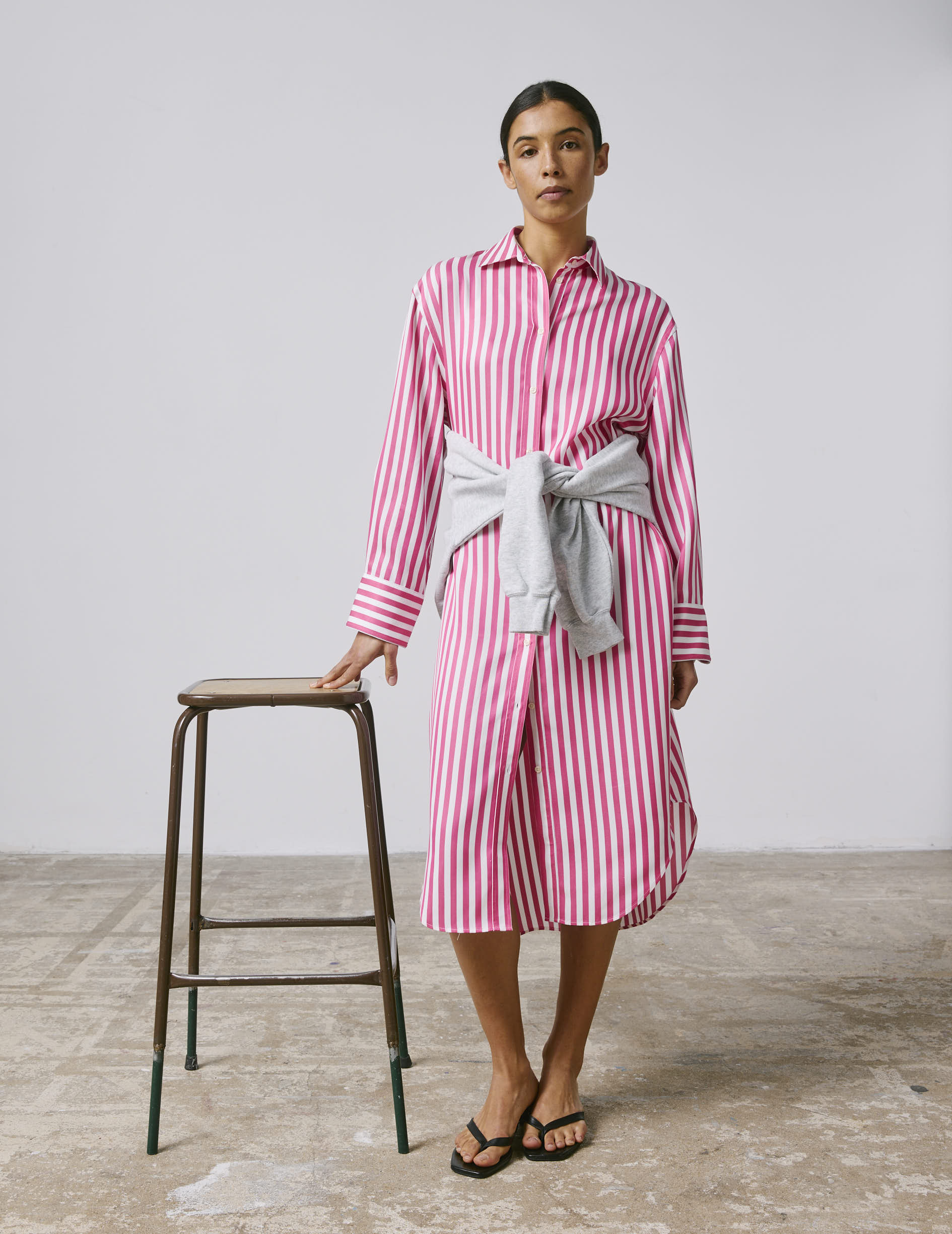 Fuchsia Lina shirt dress