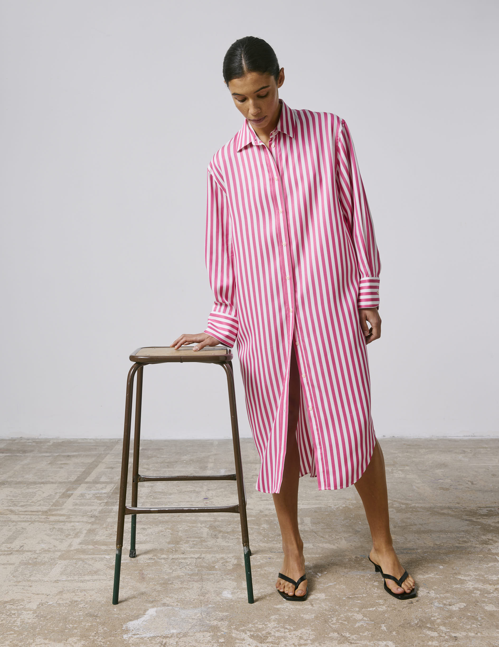 Fuchsia Lina shirt dress