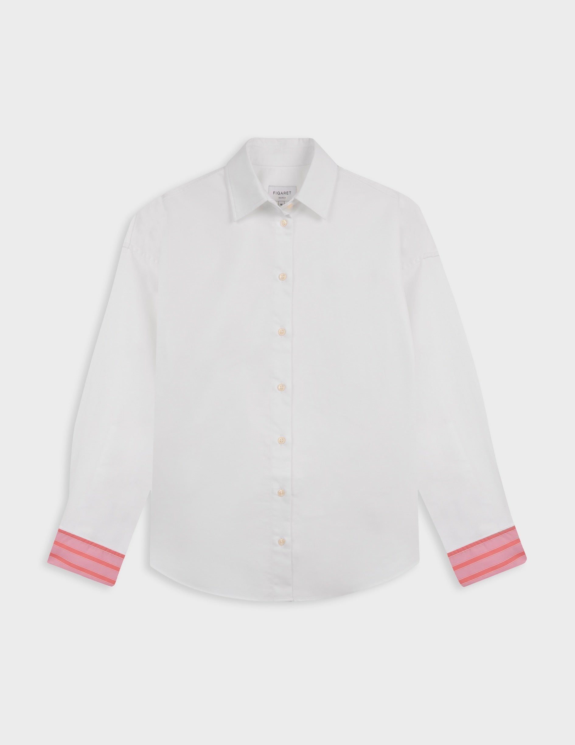 White oversized Lizandra shirt - Oxford - Shirt Collar