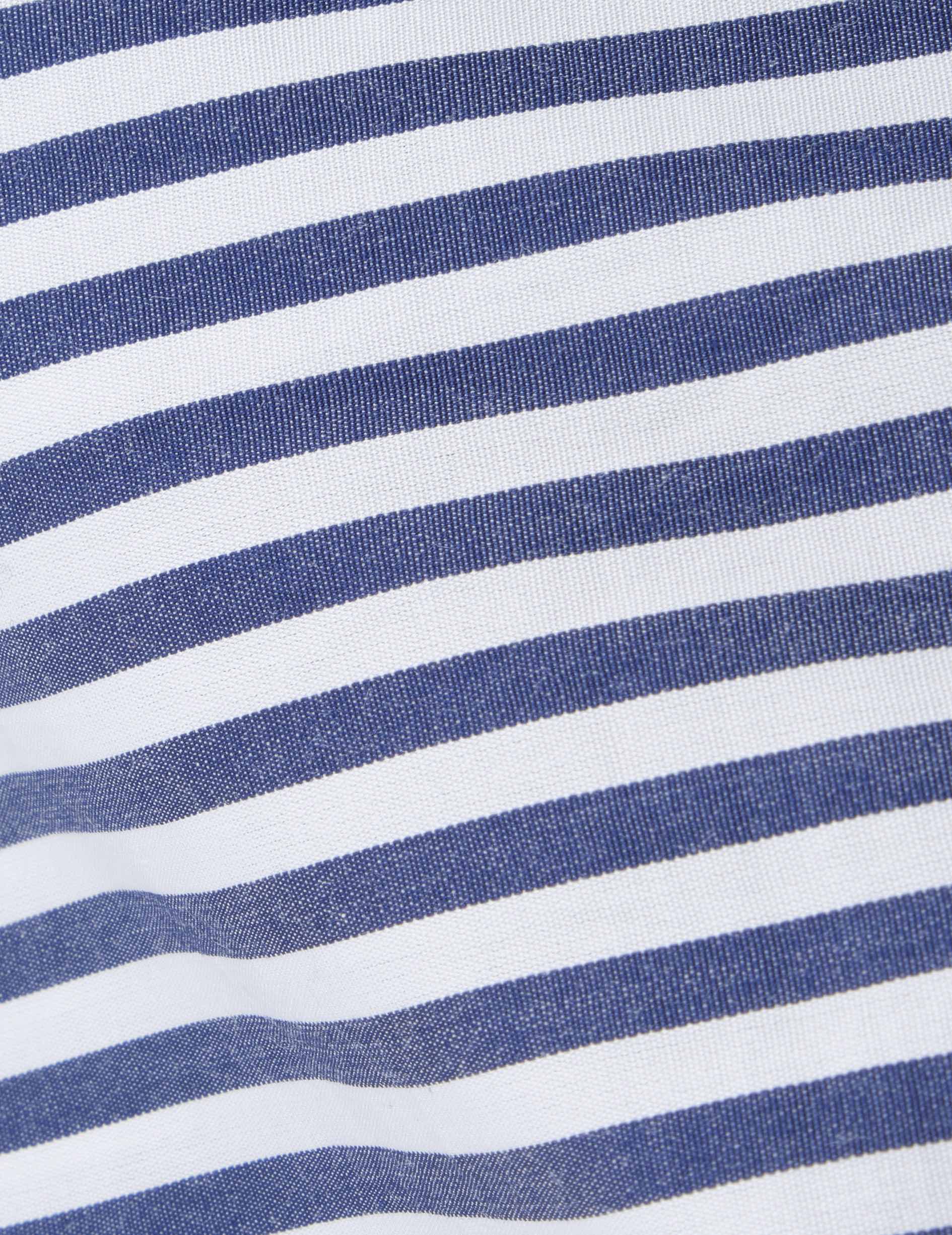 Striped navy poplin Louis pajama