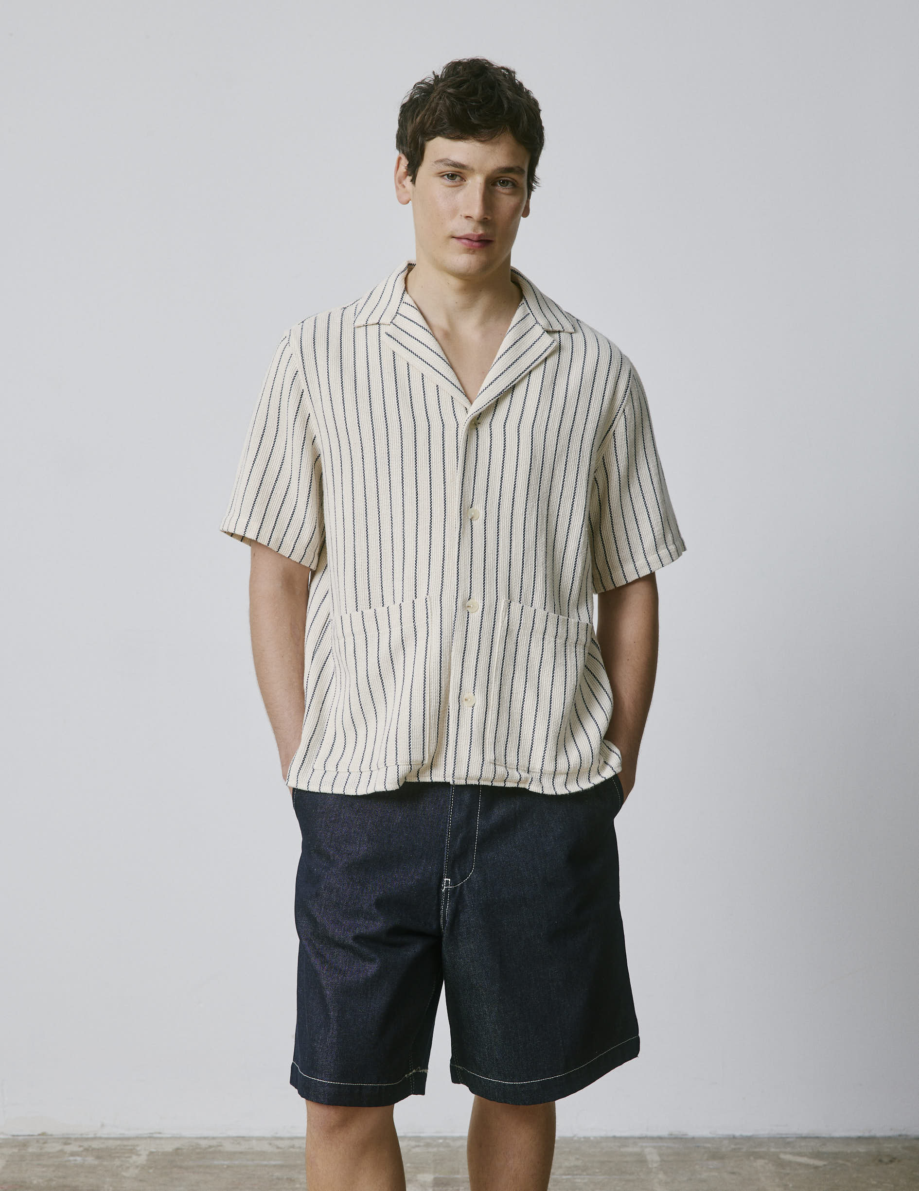 Luz ecru shirt - Openwork - Pyjamas Collar