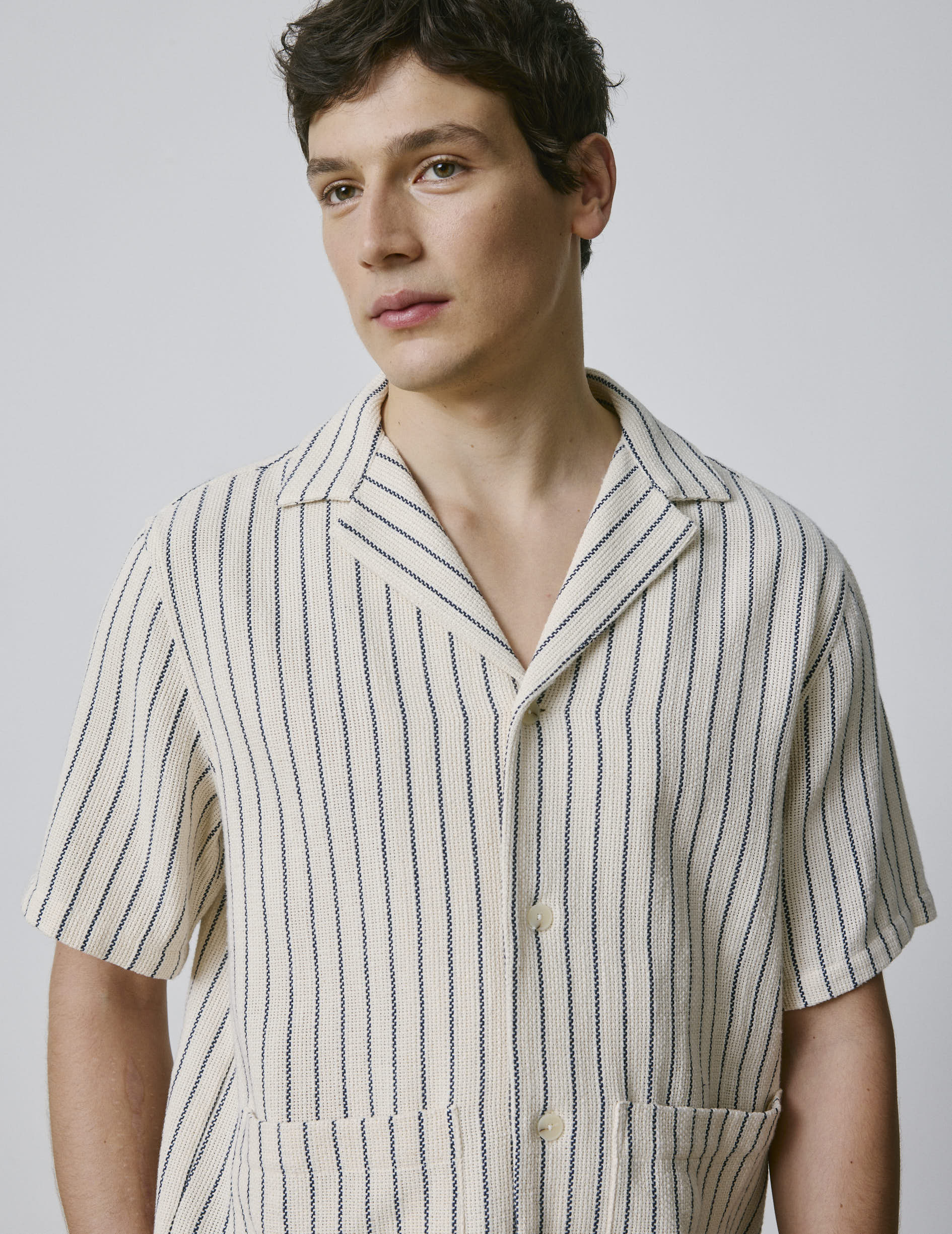 Luz ecru shirt - Openwork - Pyjamas Collar