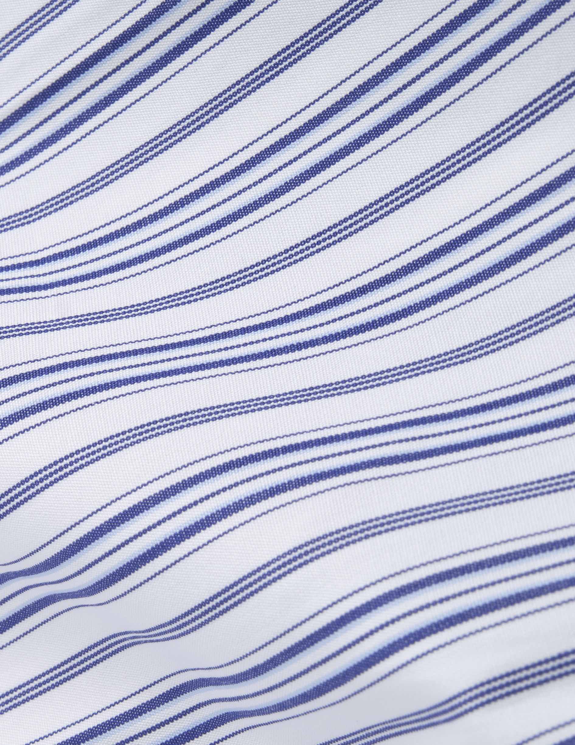 Oversized striped navy Mathilde shirt - Poplin - Shirt Collar