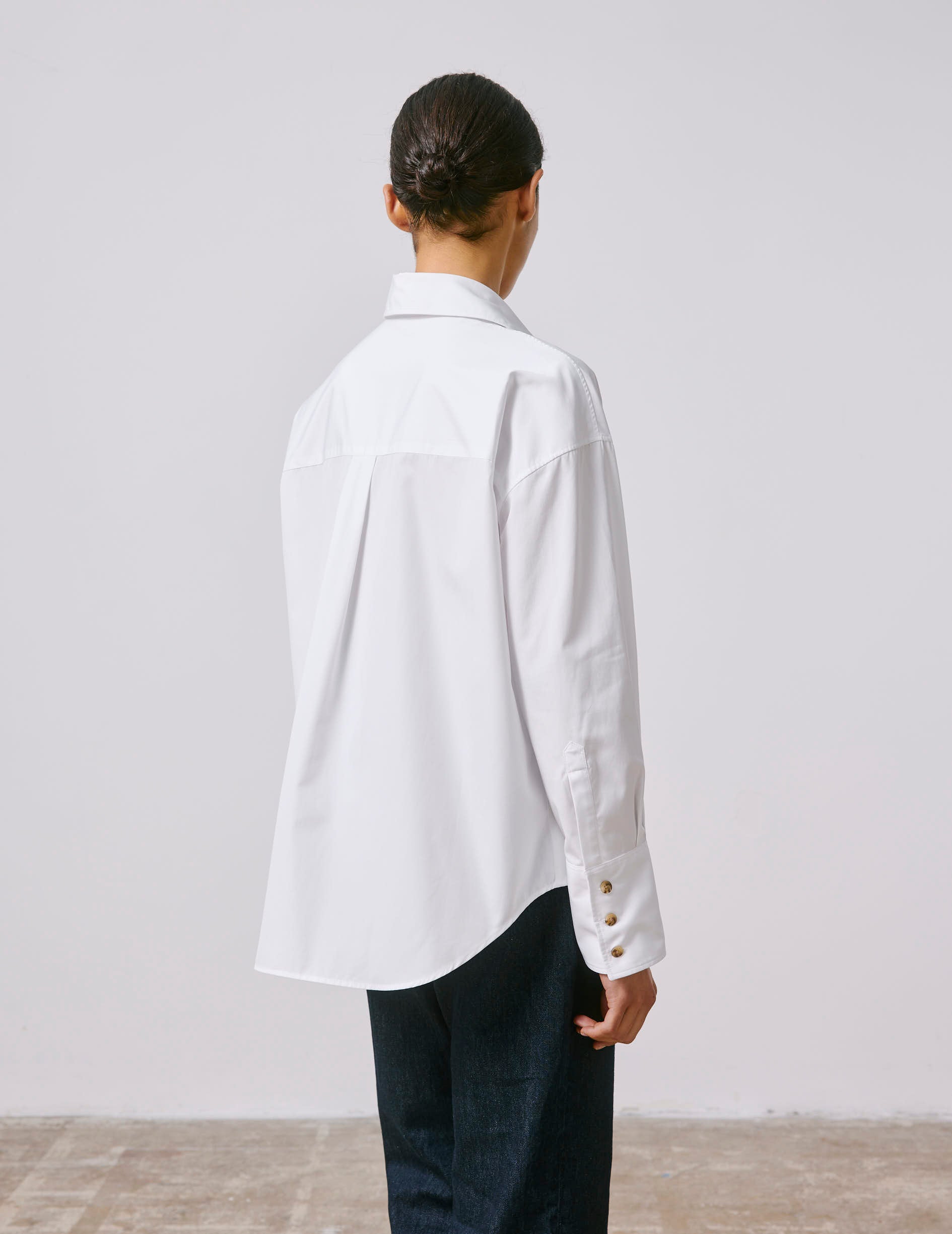 Naia white shirt - Poplin - Shirt Collar