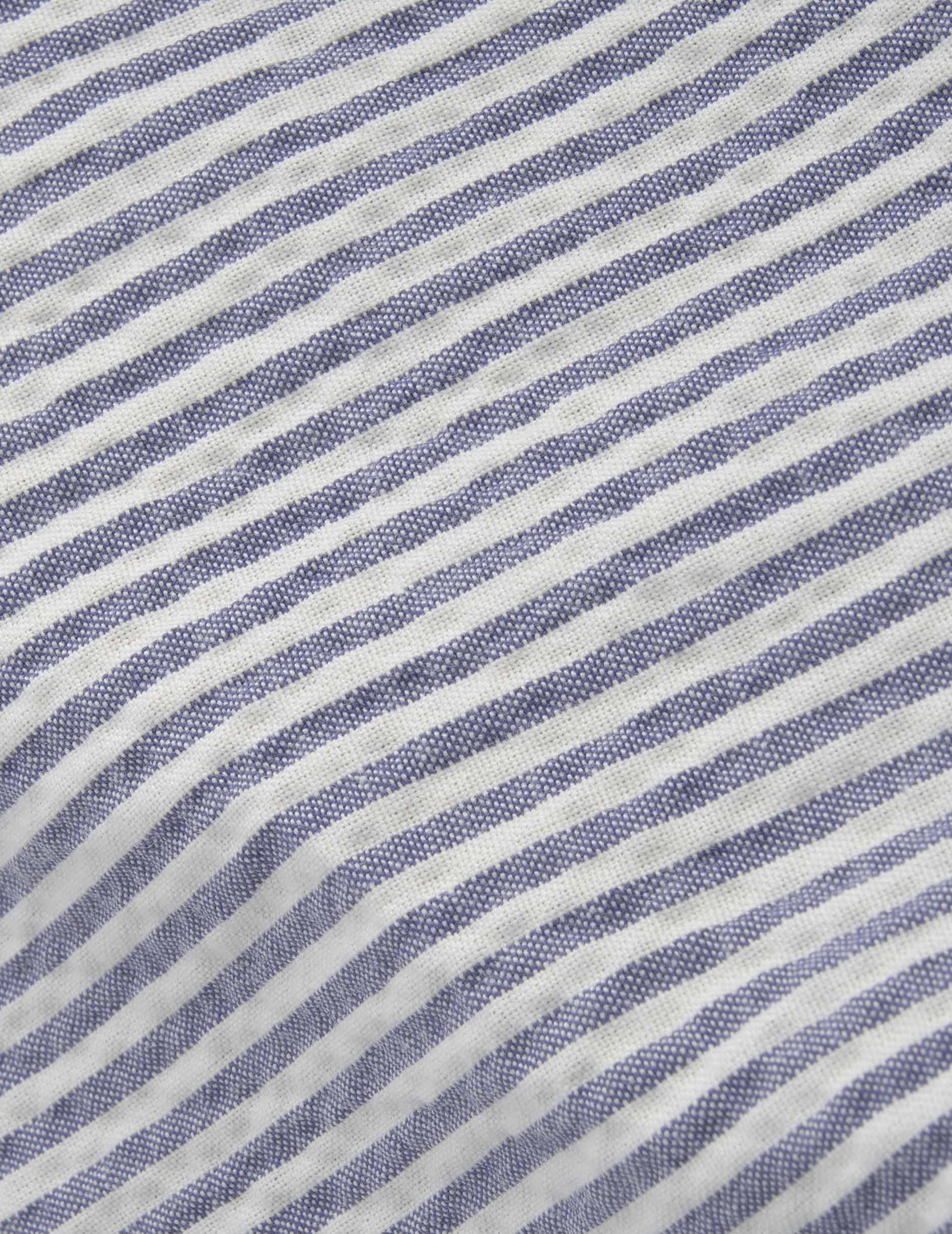 Nathael striped blue shirt - Seersucker - French Collar