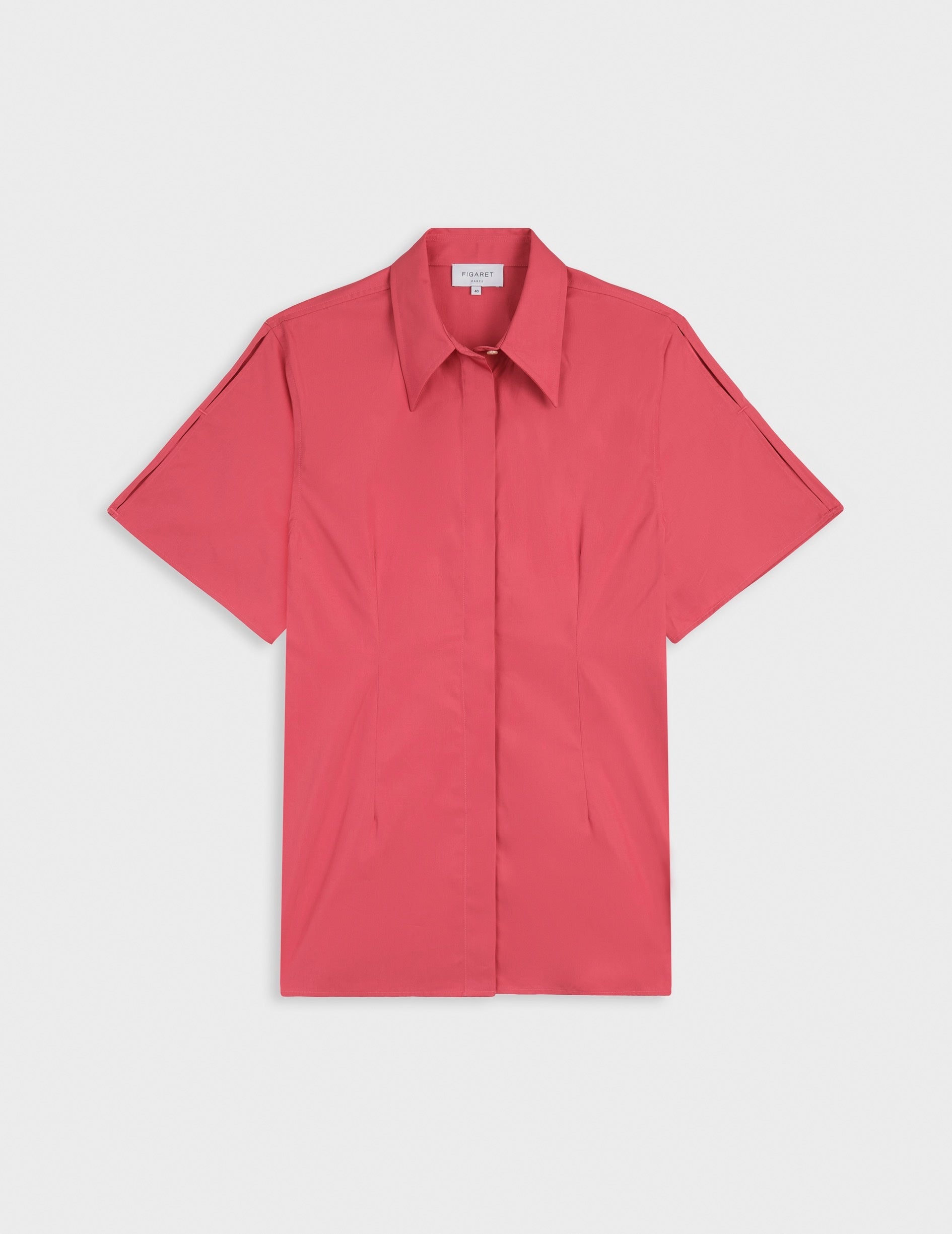 Coral Nathalie shirt - Poplin - Long Collar