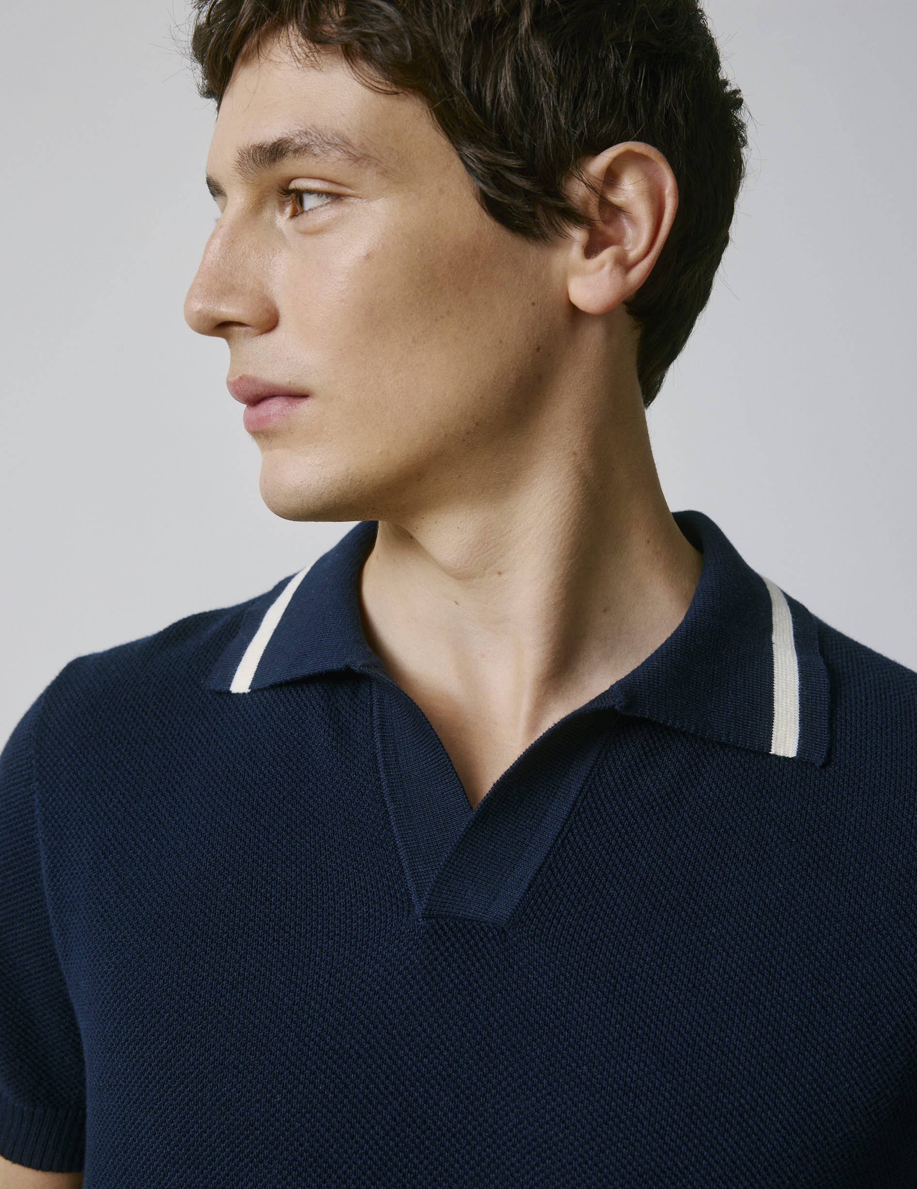 Nick navy cotton polo