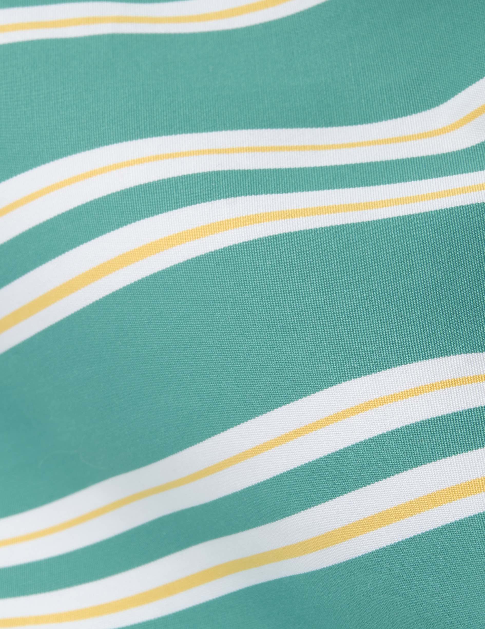 Nina striped green poplin shorts