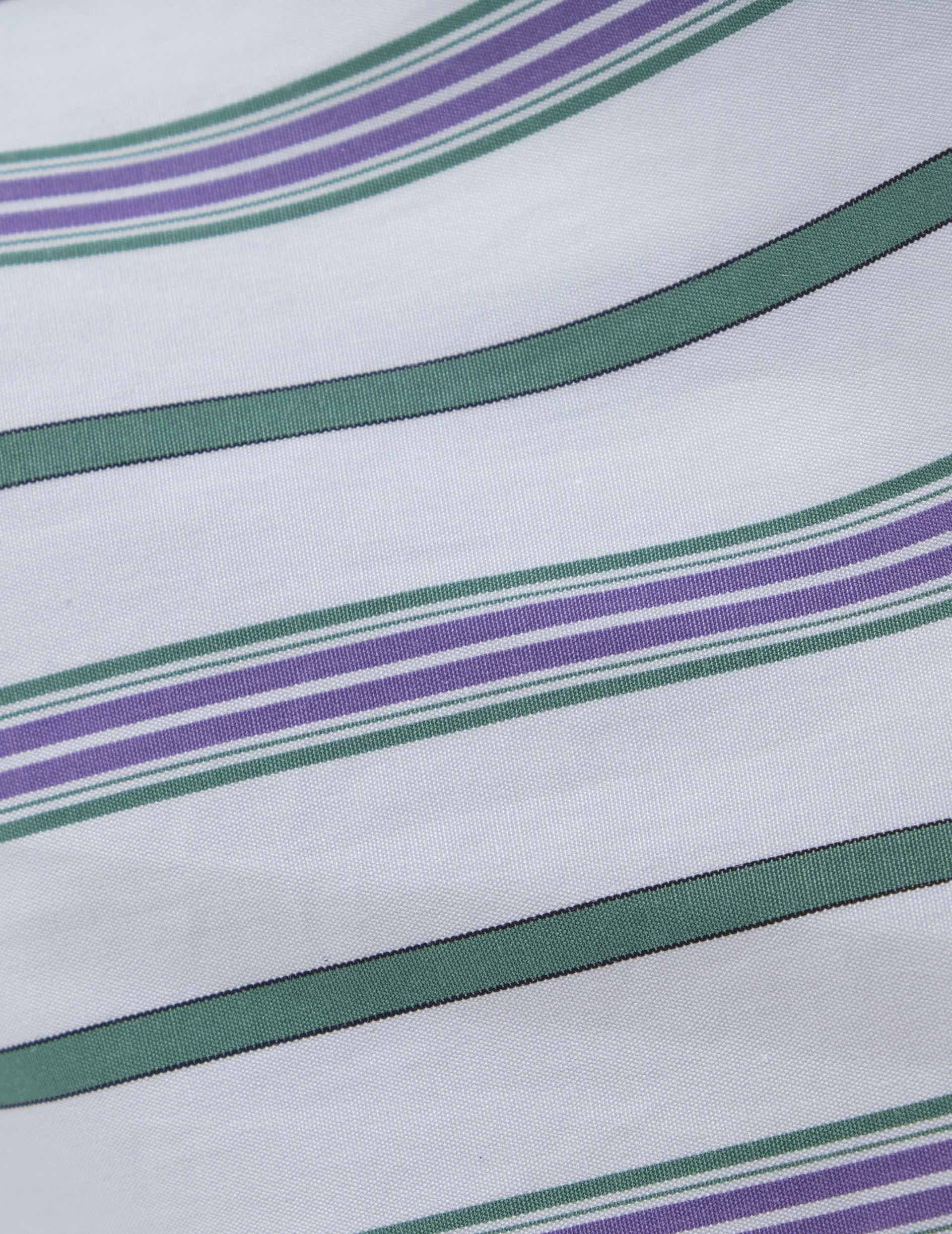 Noliana Striped purple shirt - Poplin - Shirt Collar