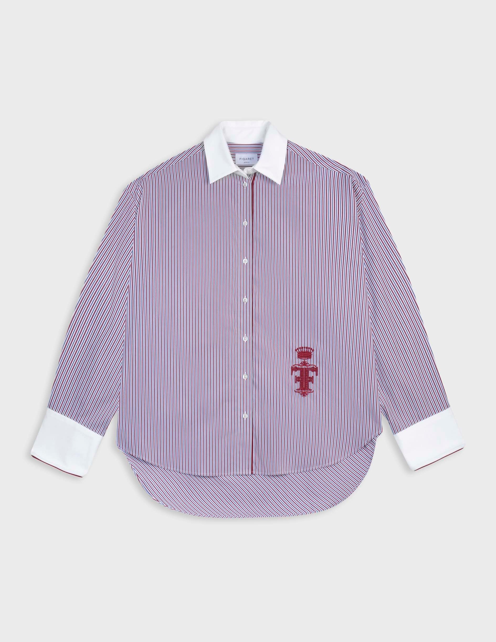 Burgundy Nolita shirt - Poplin - Shirt Collar