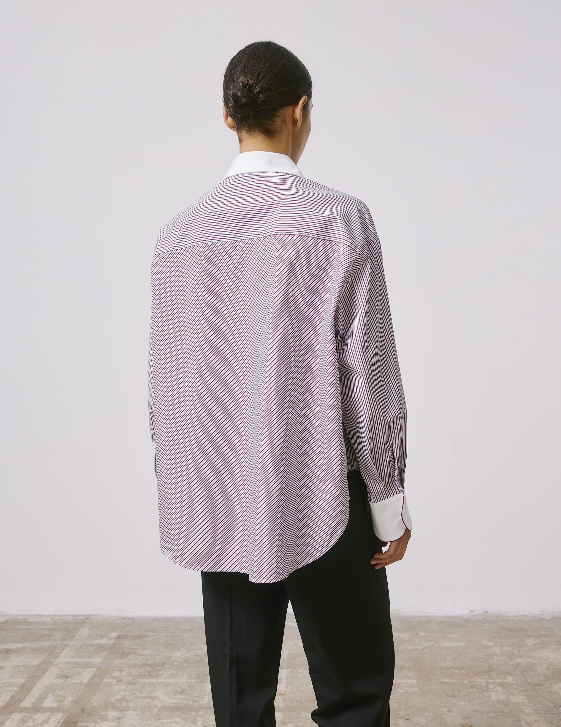 Burgundy Nolita shirt - Poplin - Shirt Collar