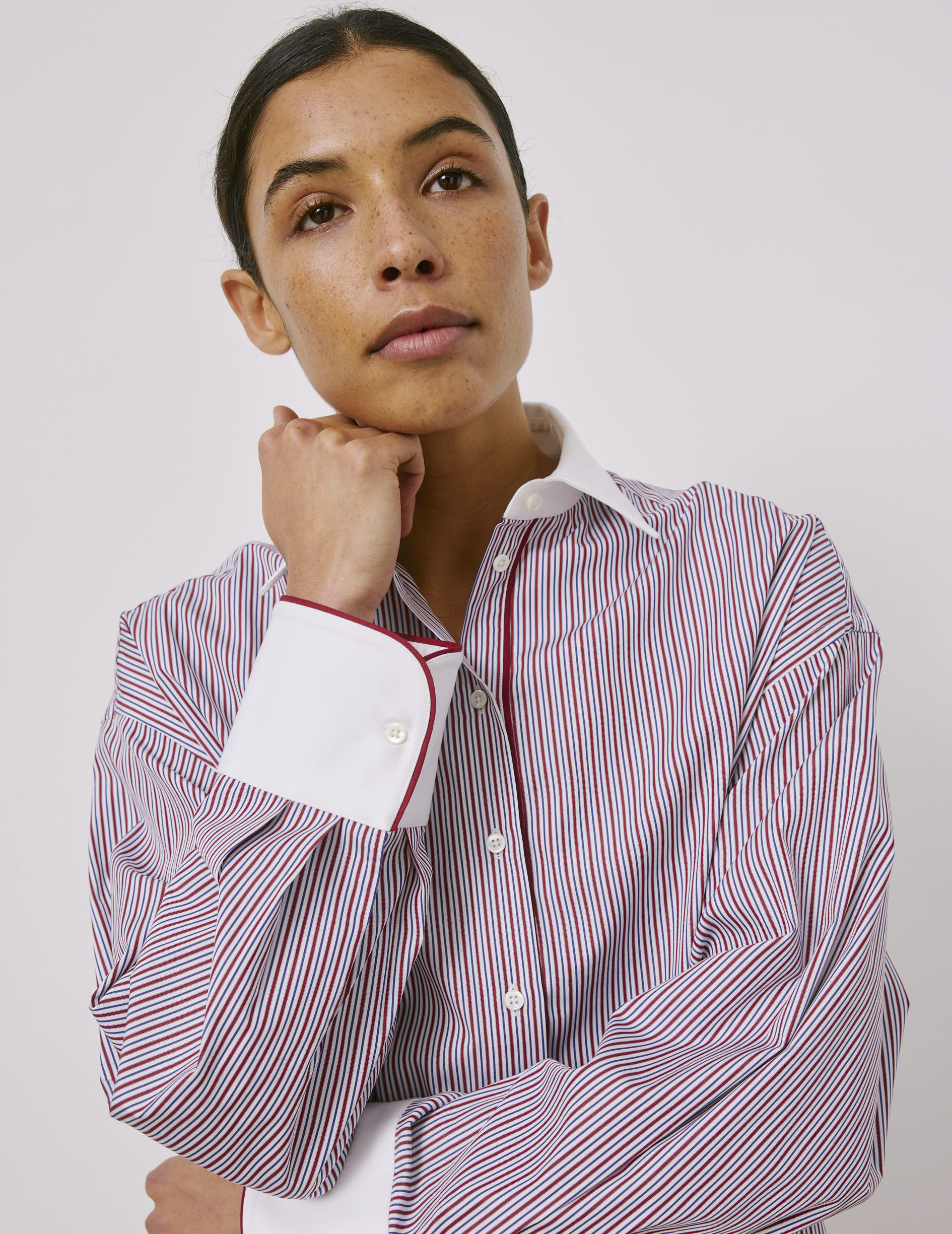 Burgundy Nolita shirt - Poplin - Shirt Collar