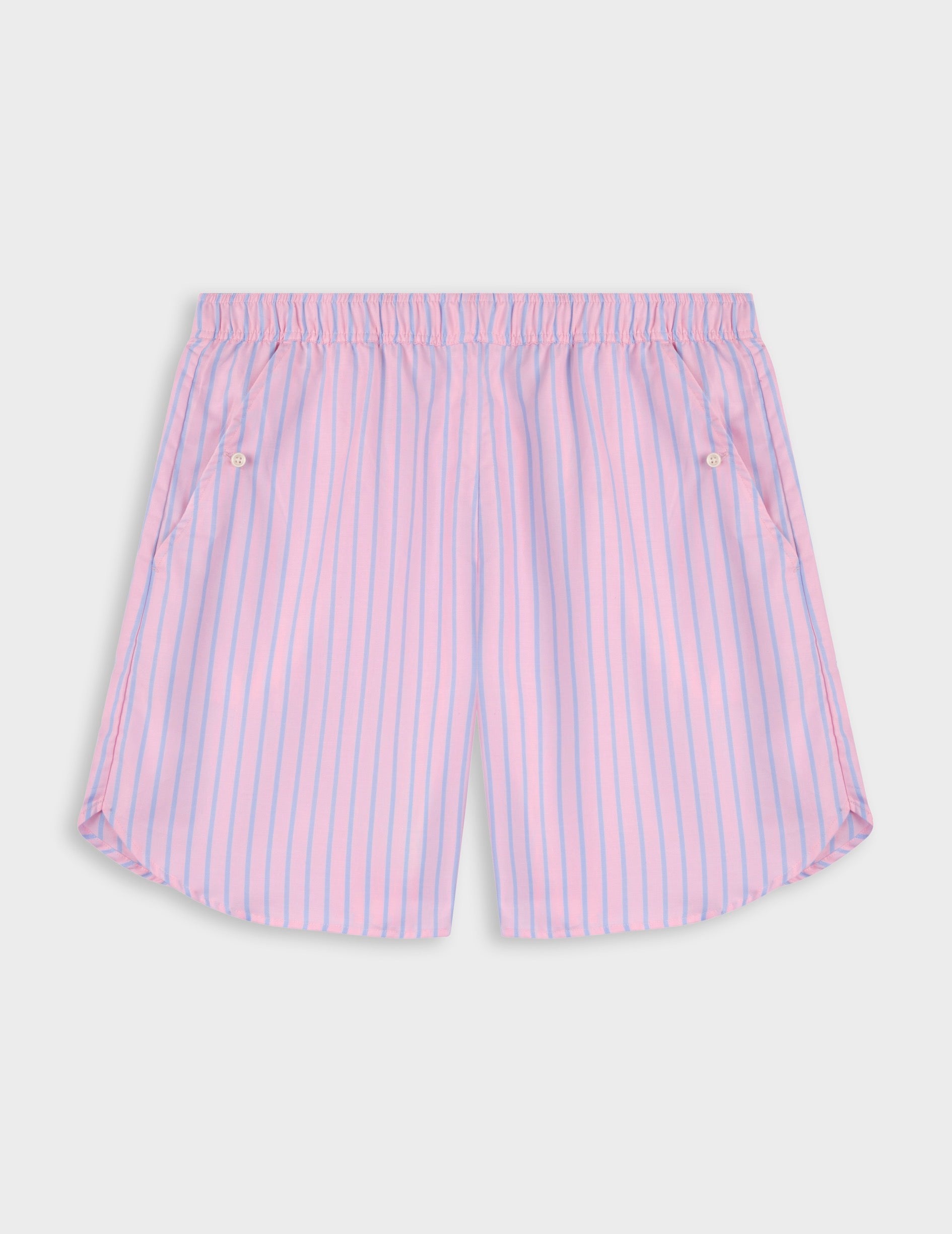 Pink striped oxford Norine shorts