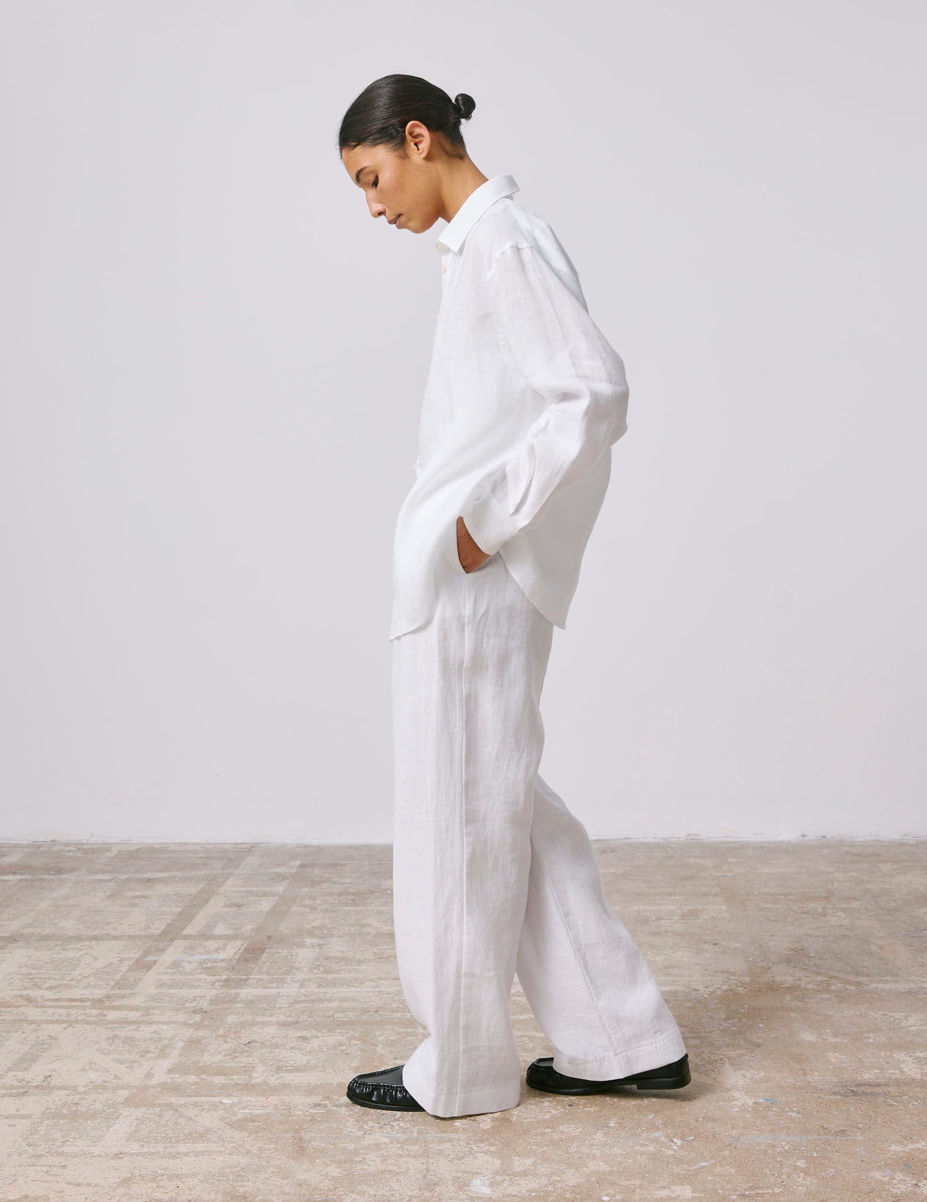 White linen Norma pants