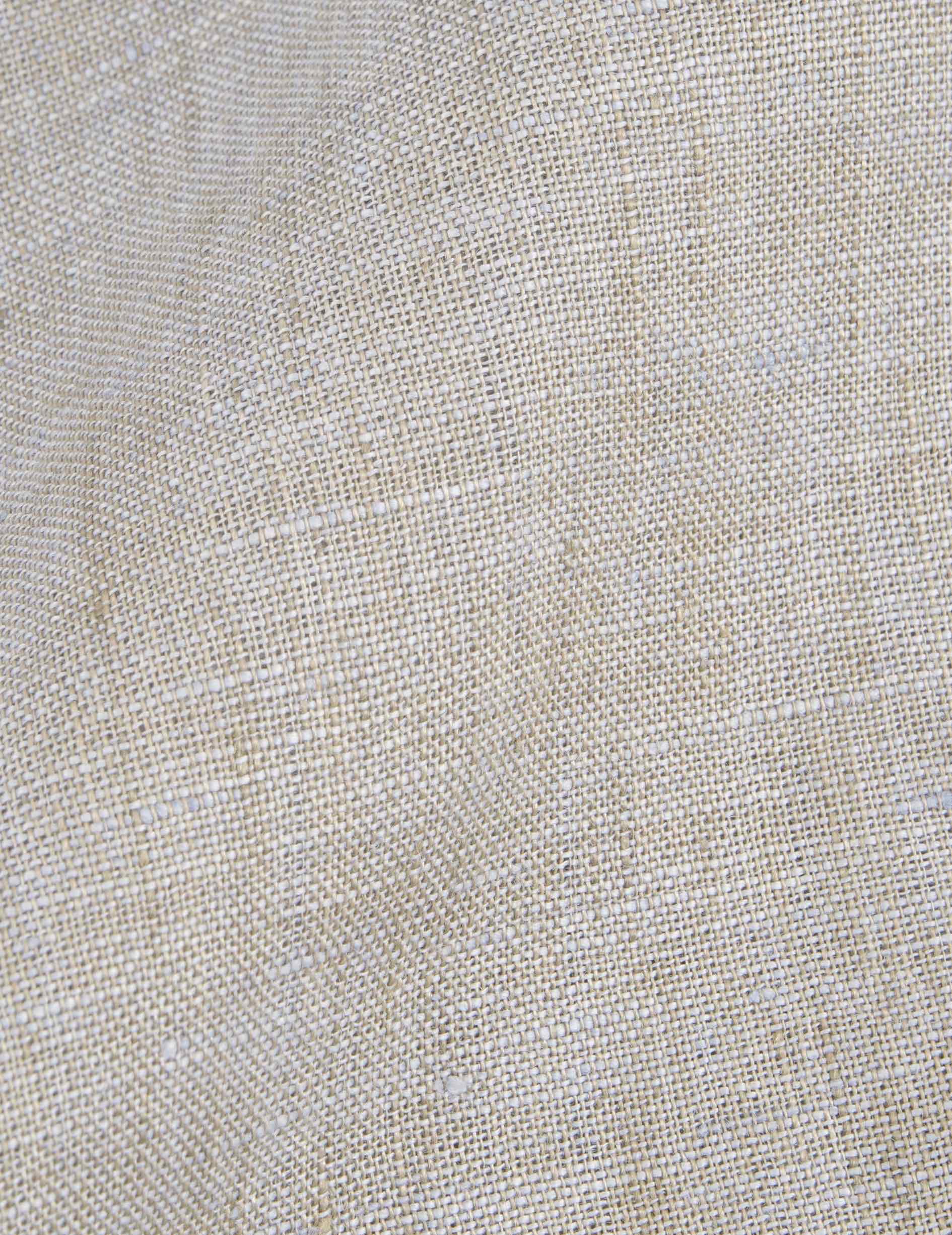 Light grey linen Nylan shirt - Lin - Cubain avec bride Collar