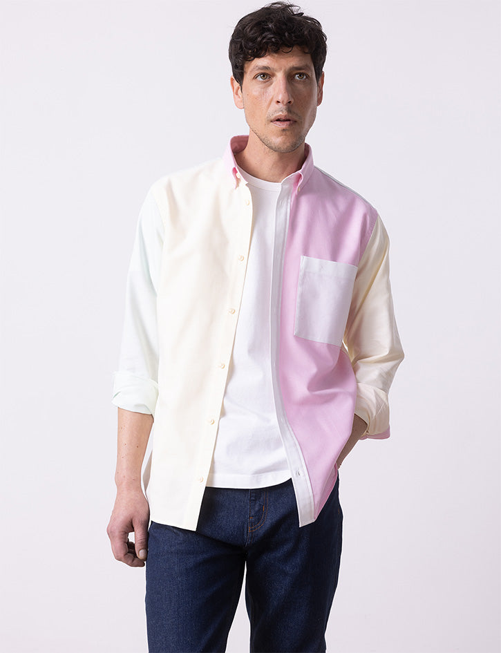 William Light green Fun shirt - Oxford - American Collar