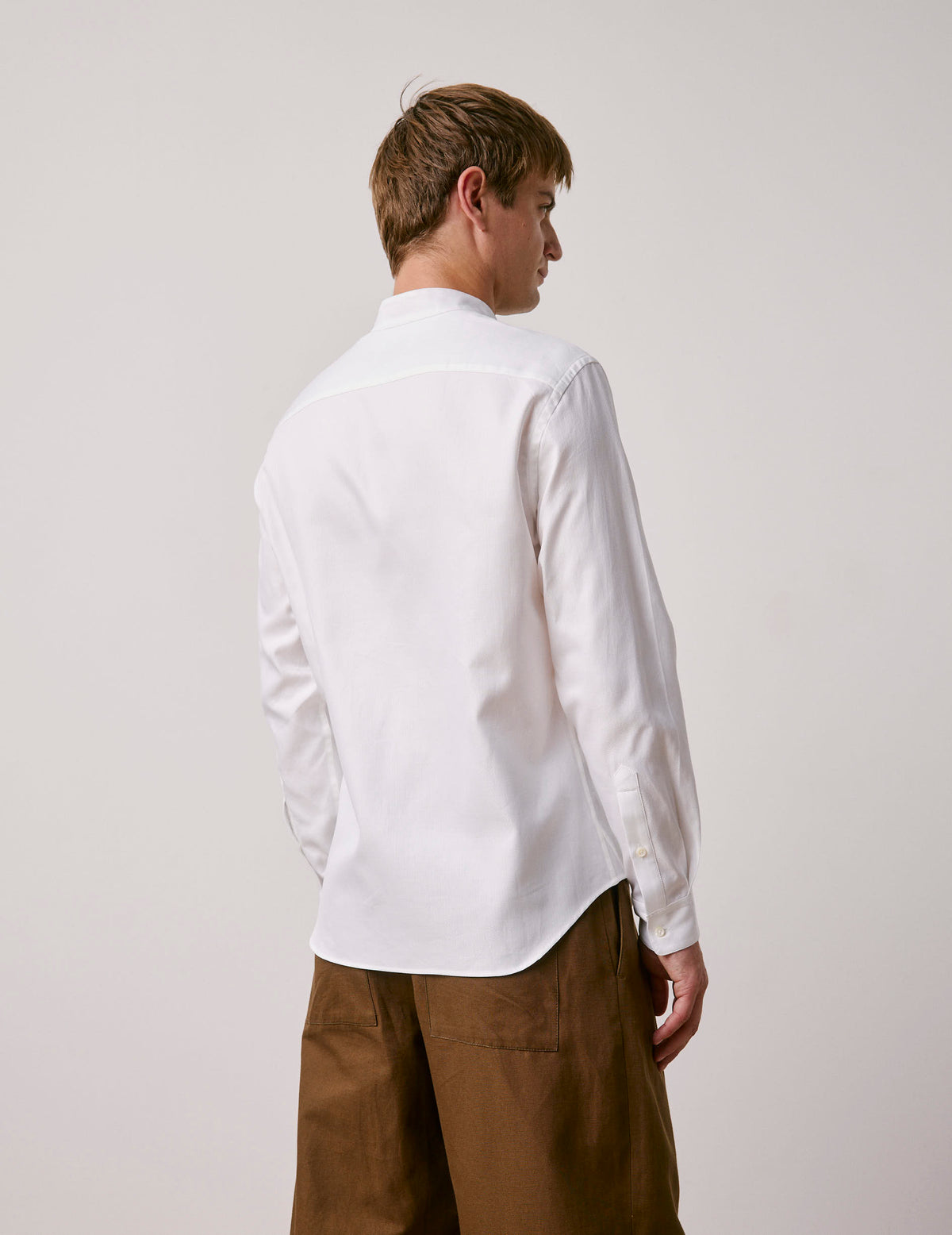 White Carl shirt - Chevron - Carl Collar
