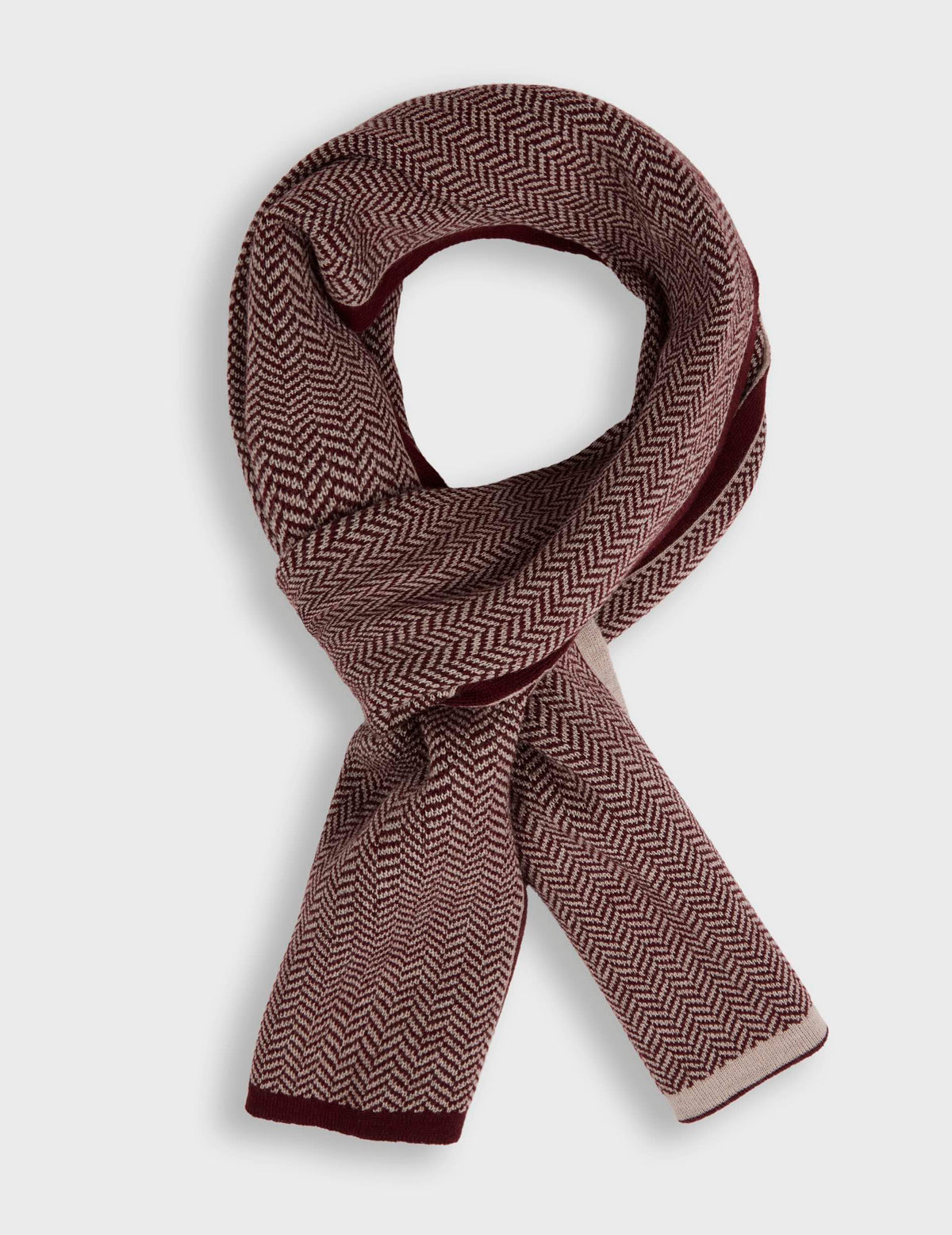 Burgundy wool scarf