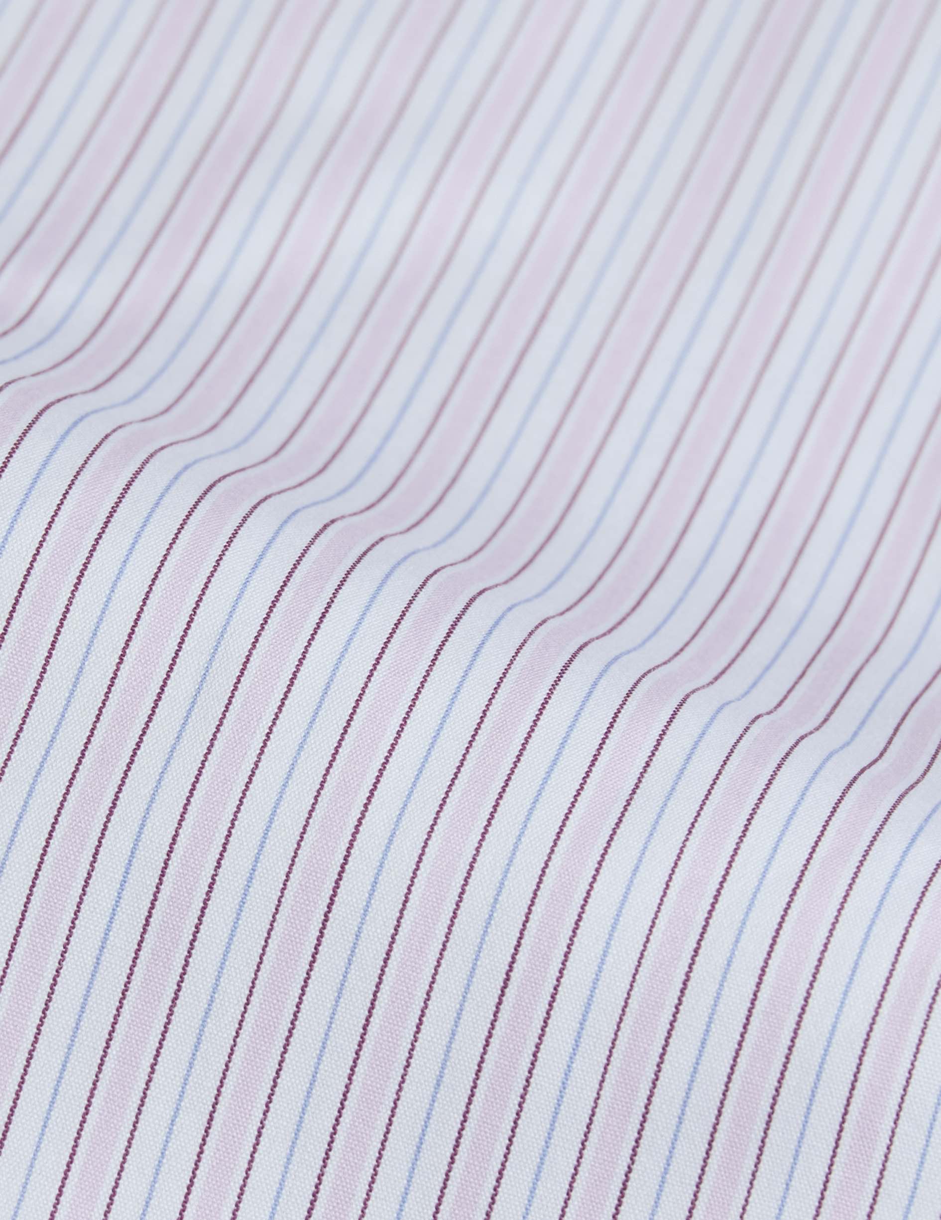 Fitted pink striped shirt - Poplin - Figaret Collar