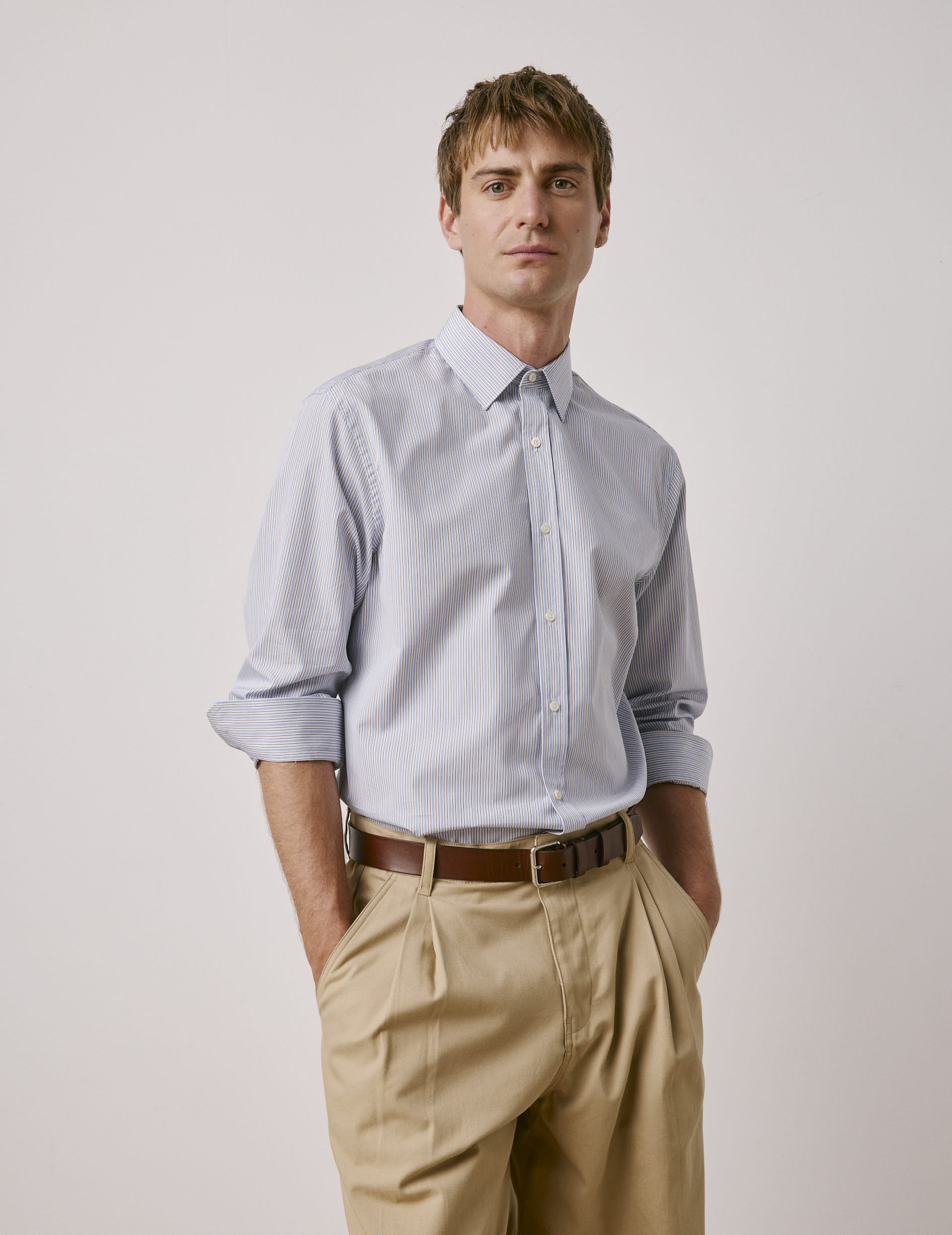 Classic striped shirt - Wire to wire - Figaret Collar
