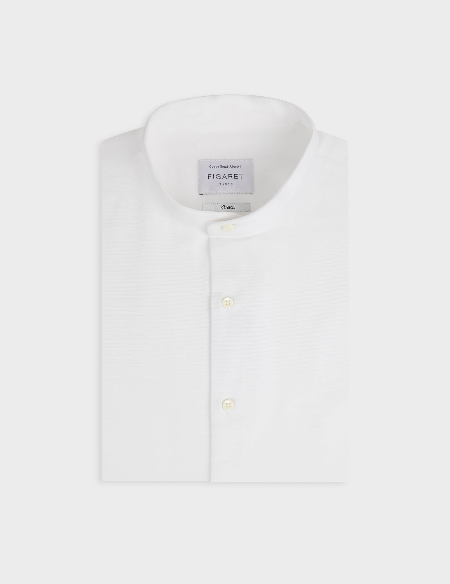 White Herwin shirt - Ottoman - Officer Collar