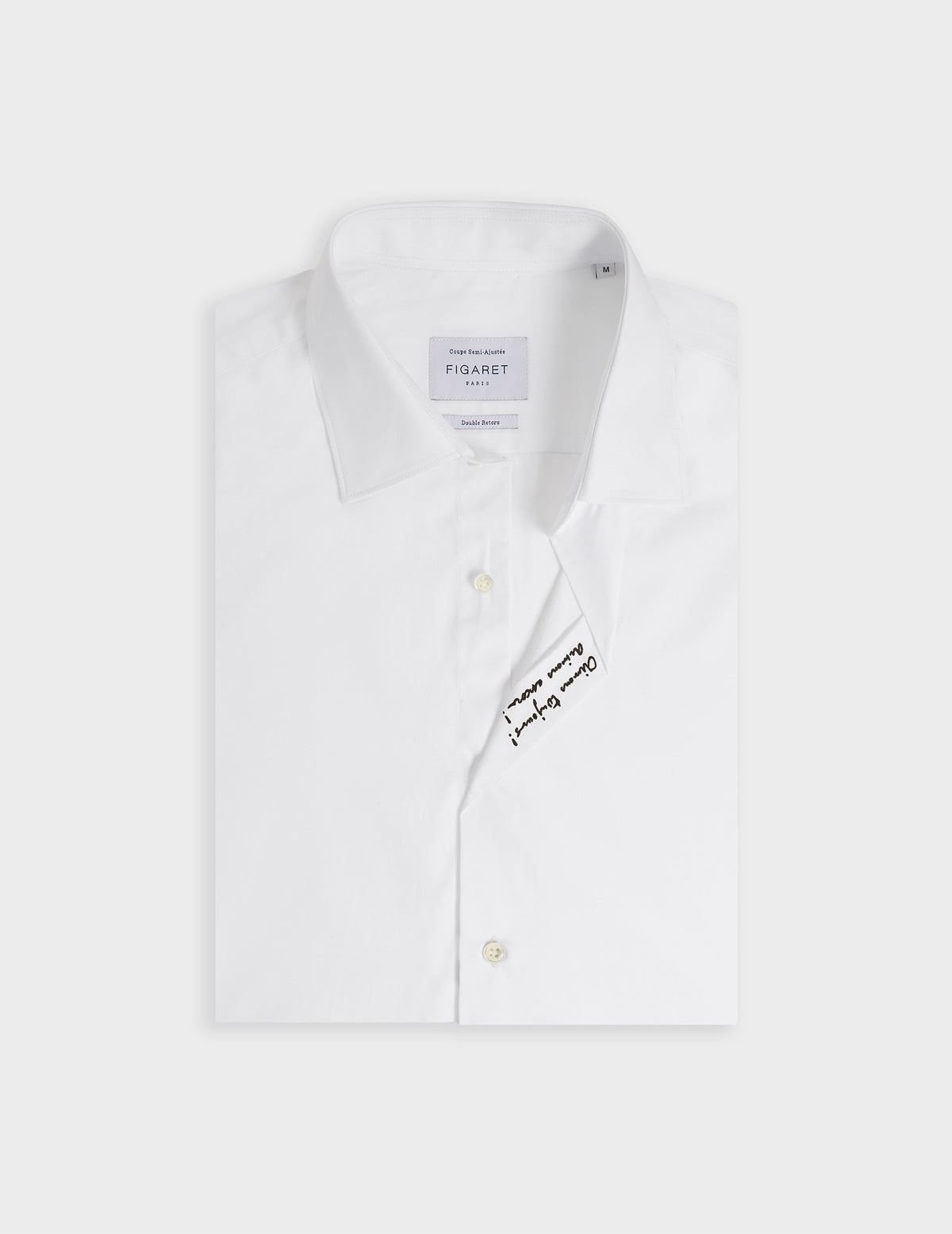 Unisex Hugo white shirt - Poplin - Figaret Collar