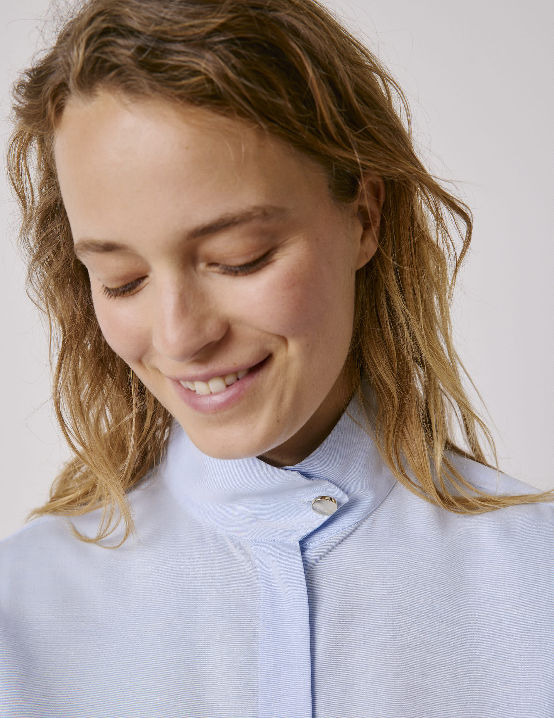 Light blue lyocell Innaée shirt - Lyocell - Right amount tip Collar