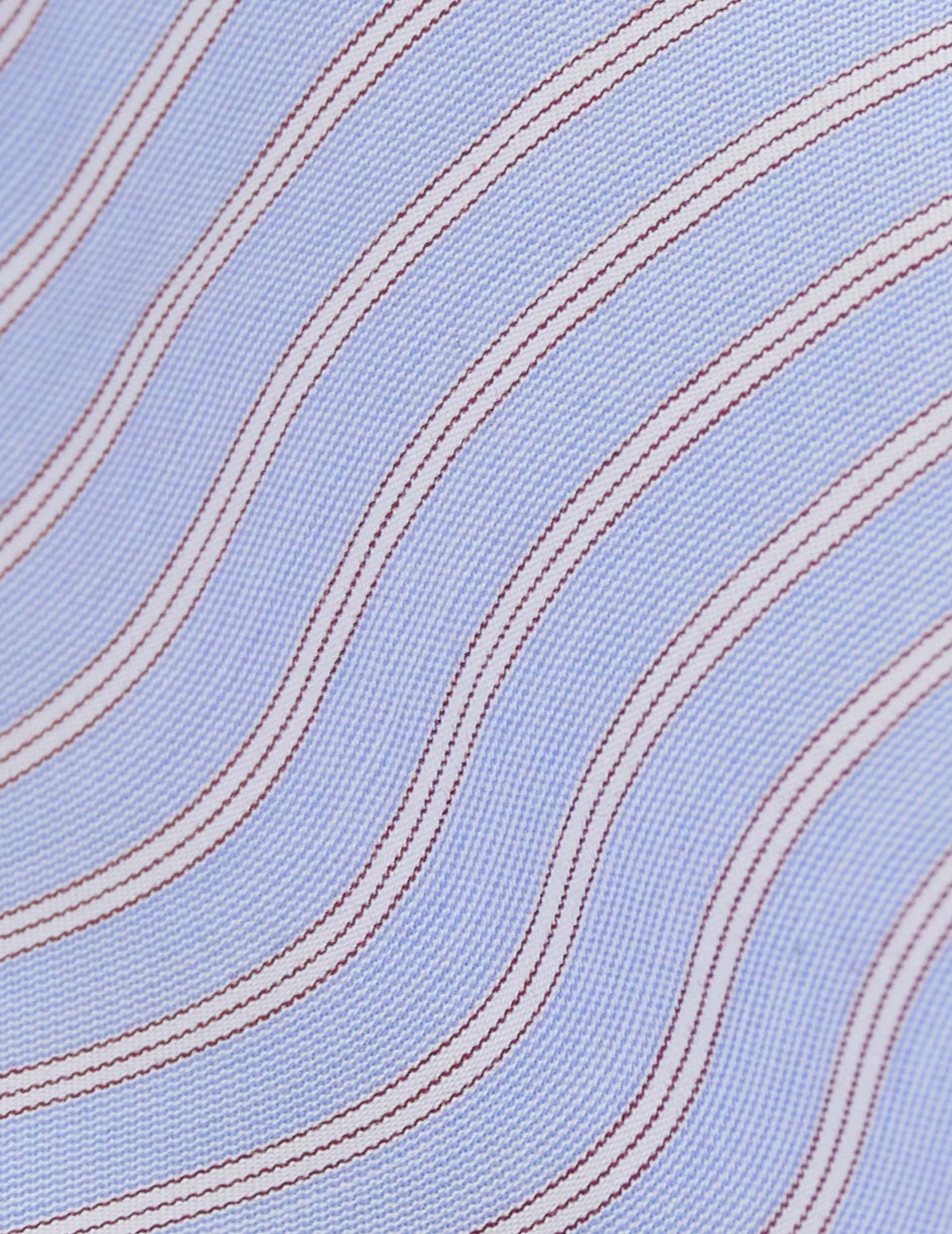 Unisex red striped “Je t’aime” shirt - Poplin - Figaret Collar