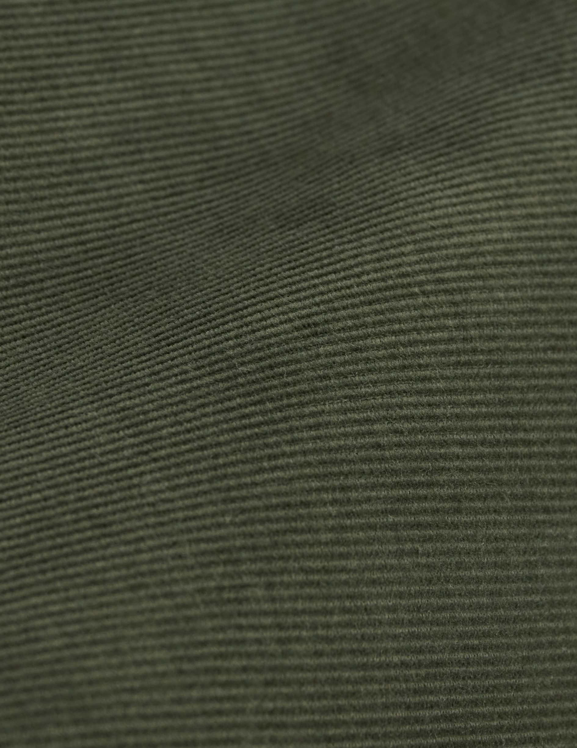 Unisex khaki velvet “Je t’aime” shirt - Velvet - Figaret Collar