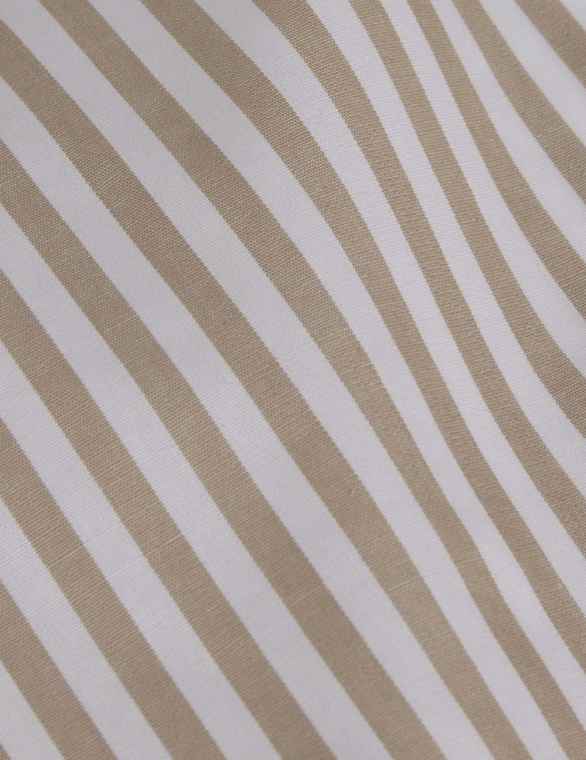 Beige striped Louison shirt - Poplin - Victorian Collar