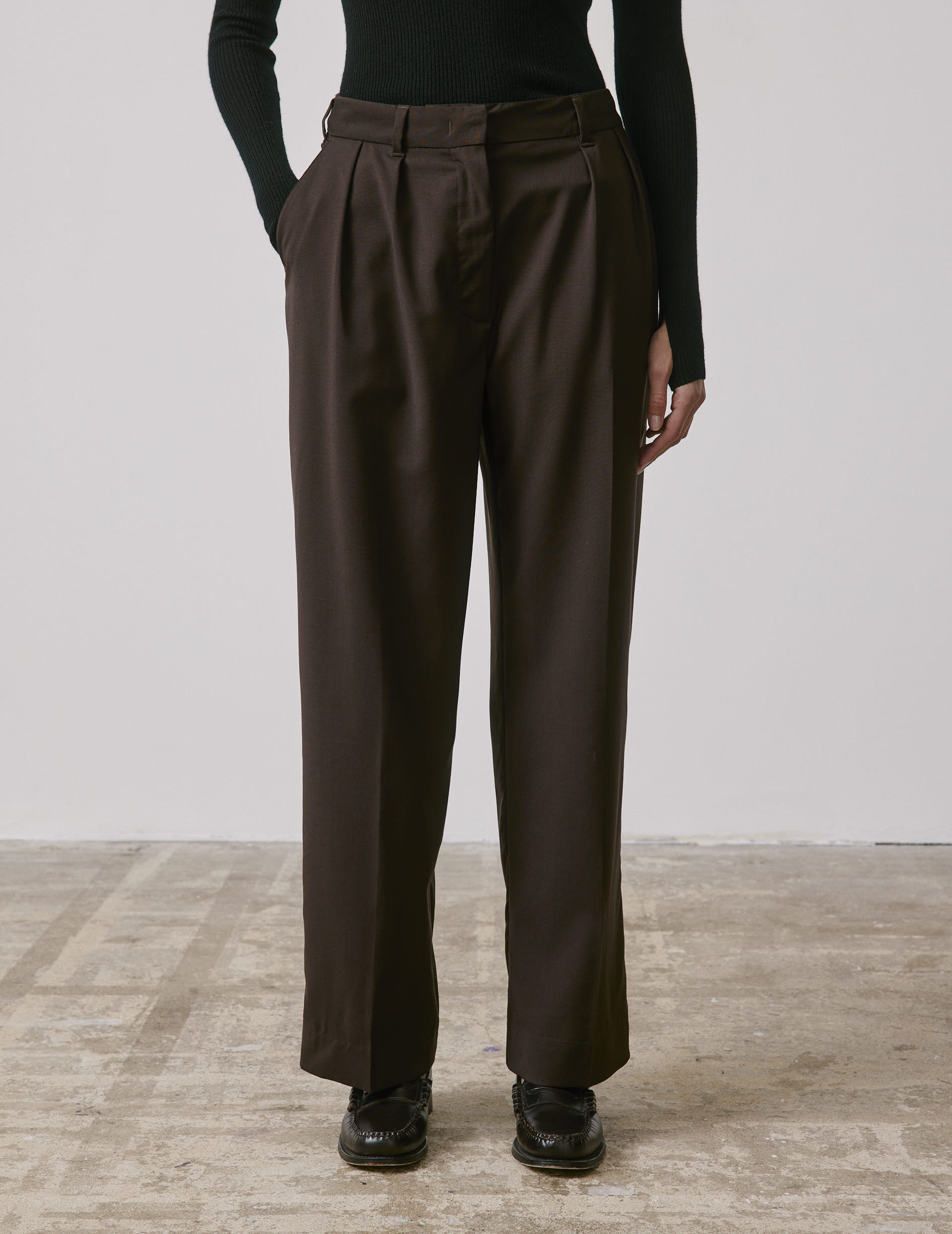 Brown virgin wool Lyzie suit pants