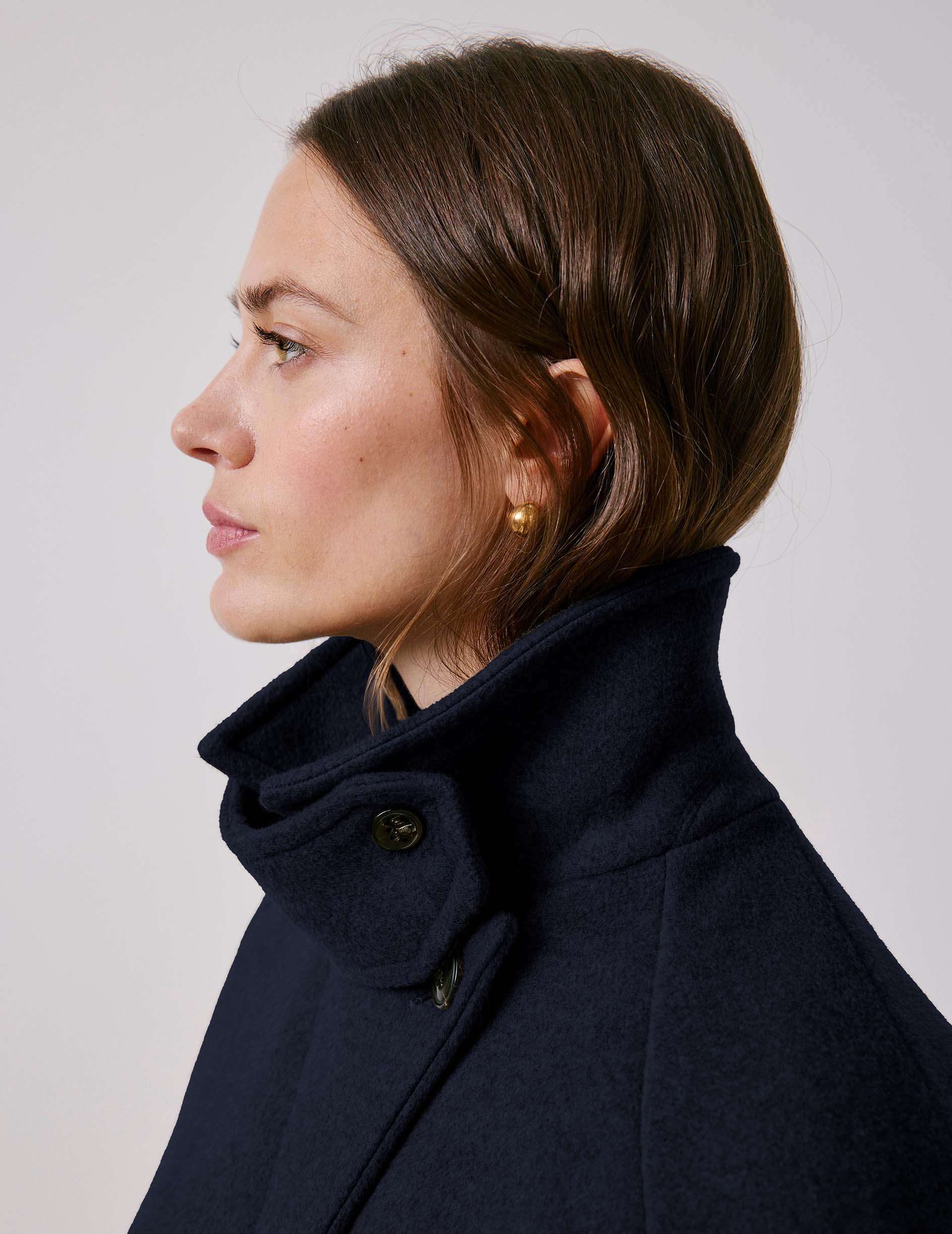 Navy wool Marielle coat