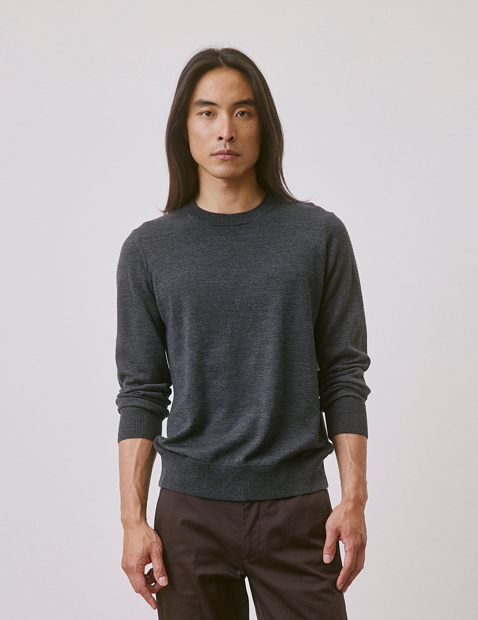 Grey merino wool Massimo sweater