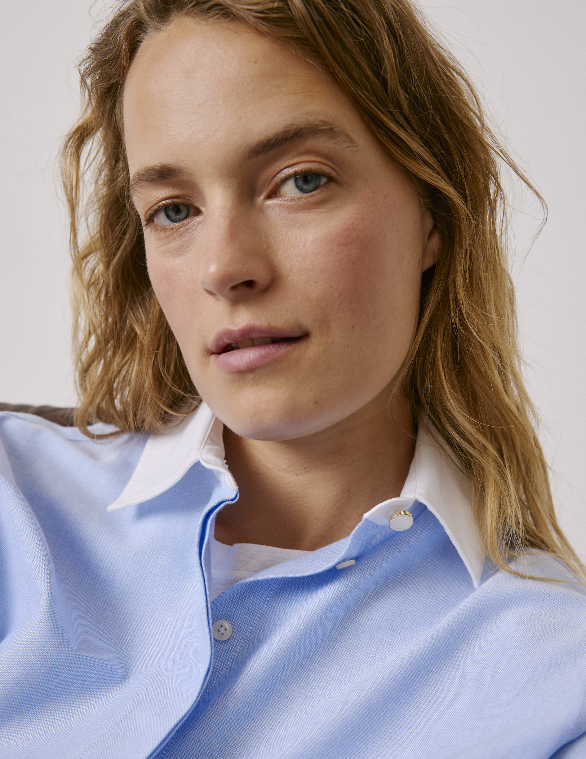 Blue Mathéa shirt - Oxford - Shirt Collar
