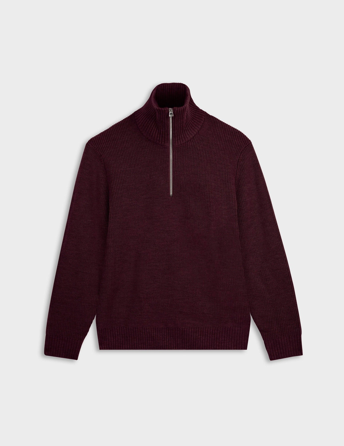 Burgundy merino wool Milo sweater