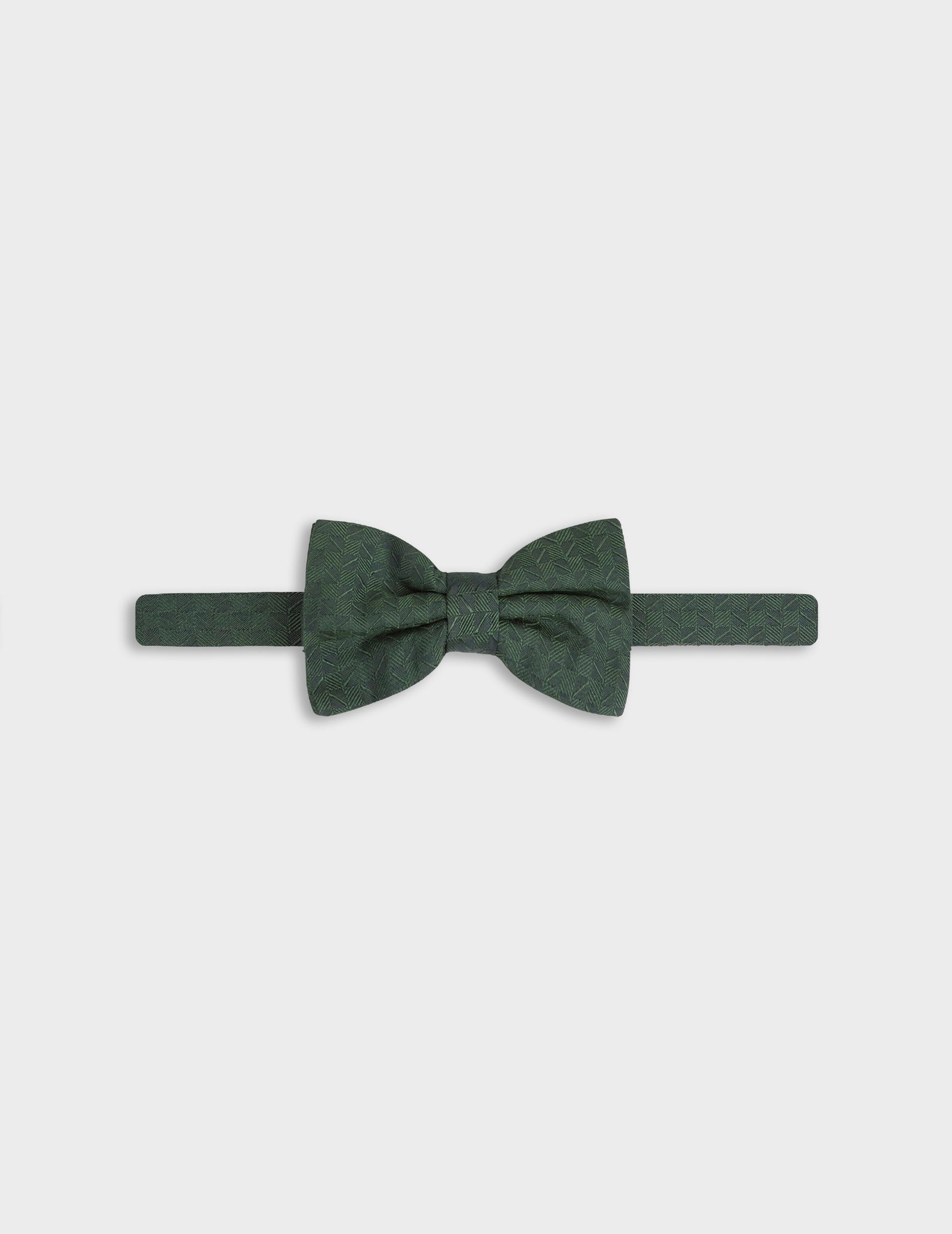 Green silk bow tie
