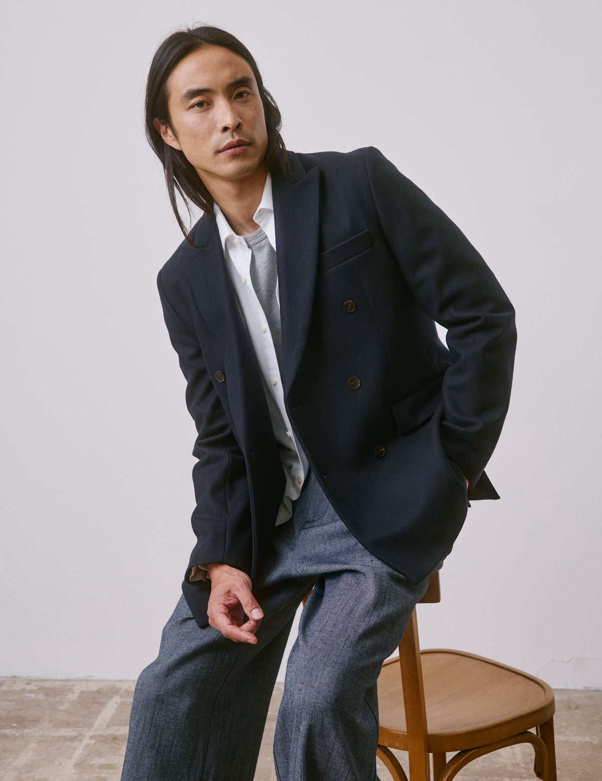 Navy wool Philippe blazer