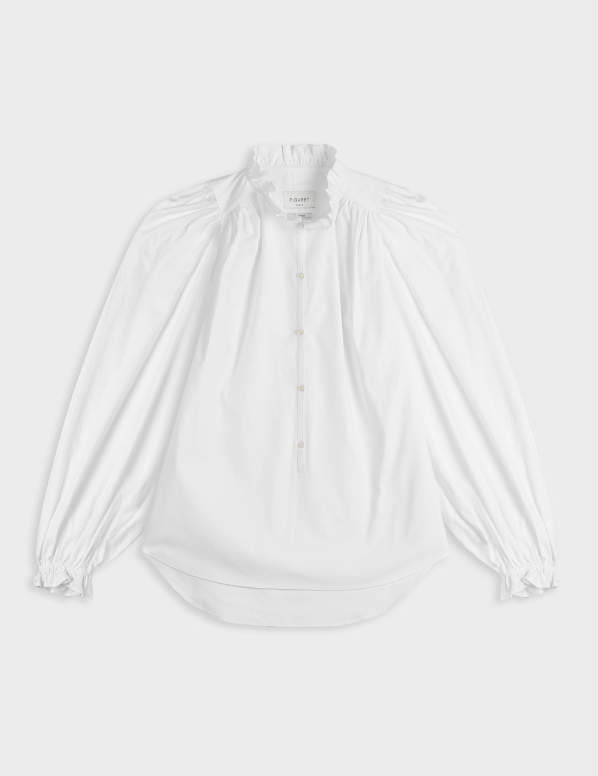 White Phillie blouse - Twill - Victorian Collar